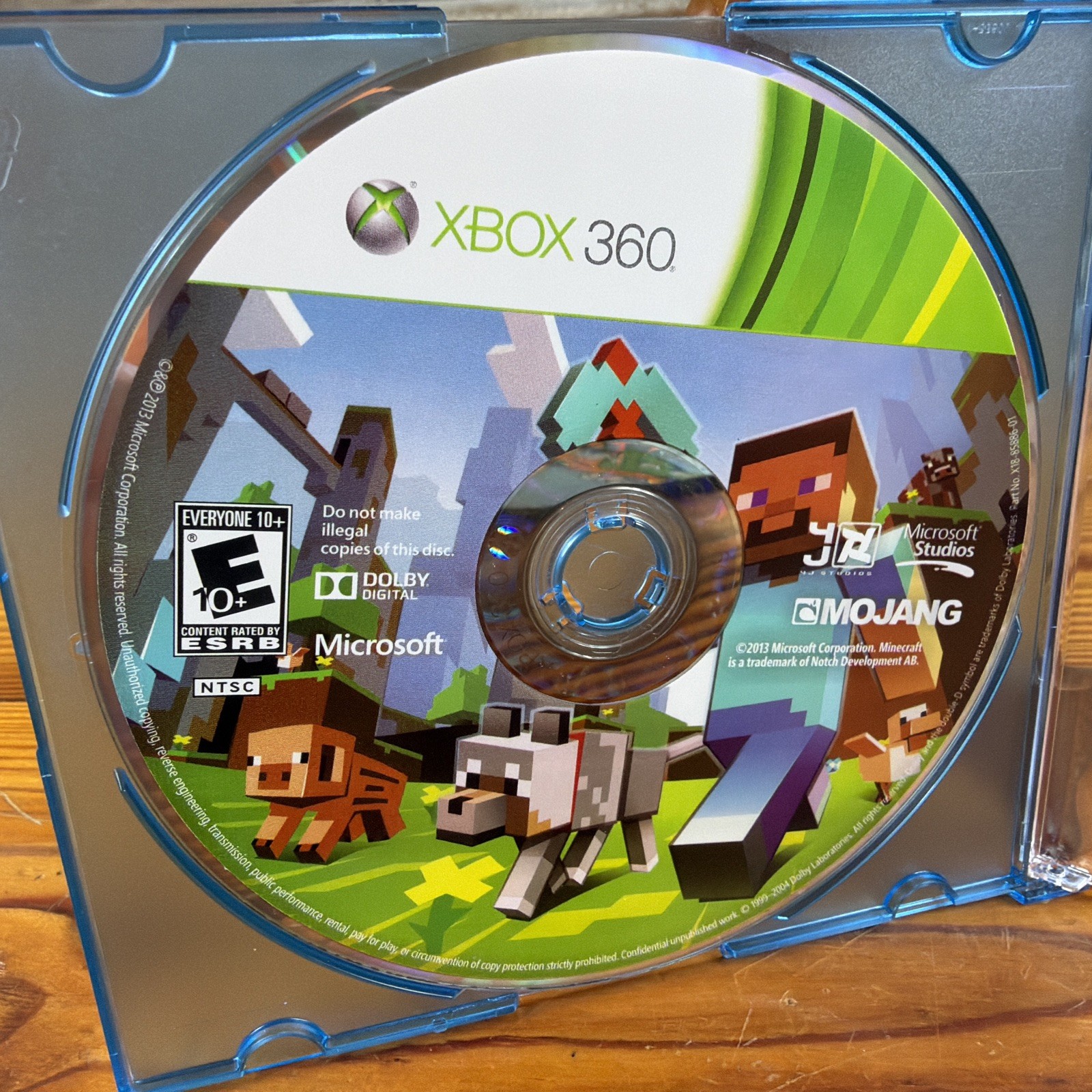 Xbox 360 Minecraft Game Disc ONLY Mojang Tested Clean!!