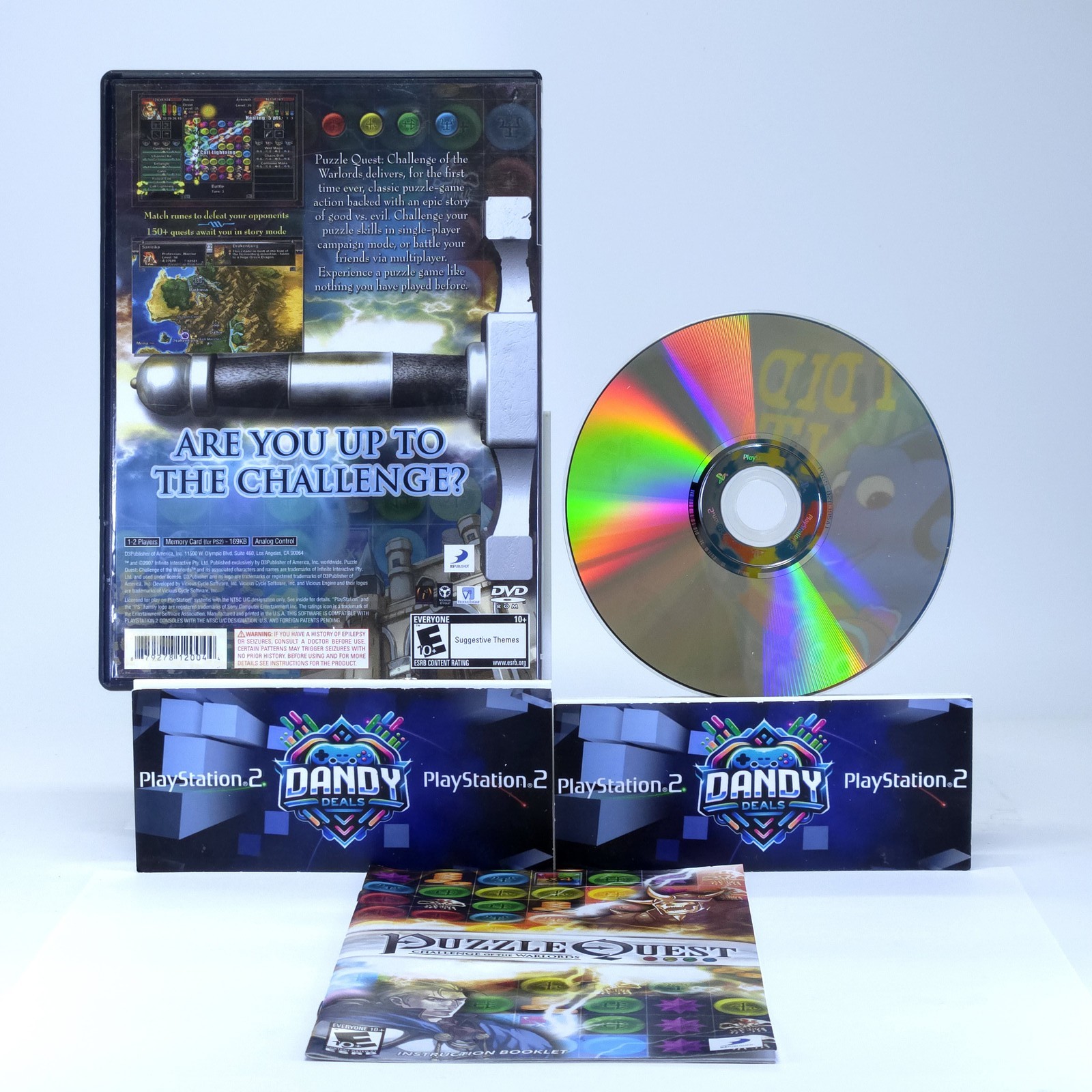Puzzle Quest Challenge of the Warlords PS2 CIB W/ Manual – PlayStation 2