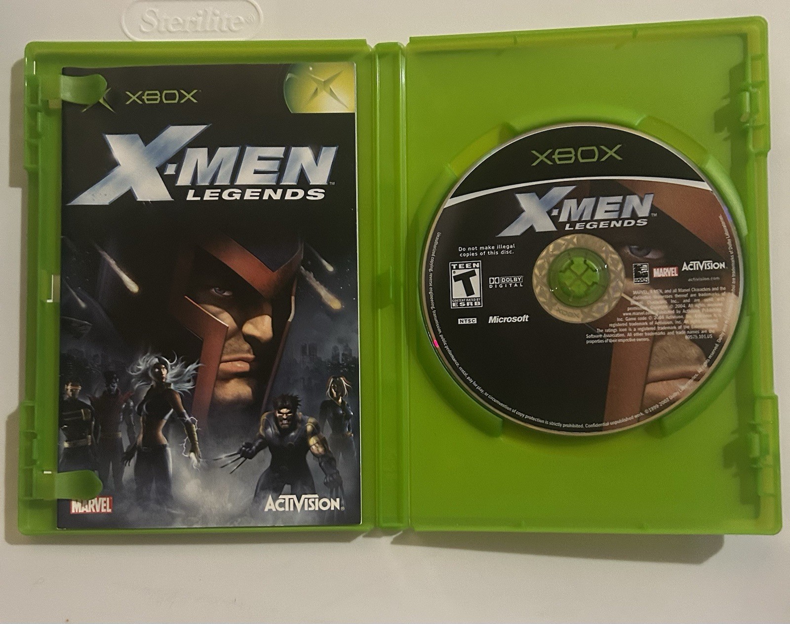 Xbox X-Men Legends & X-Men Legends II Rise of Apocalypse w/Guide Book & Manuals