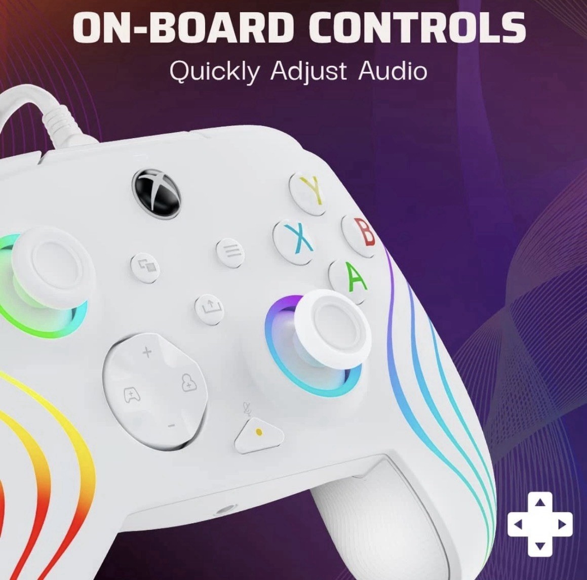 PDP Gaming Afterglow Wave Enhanced Wired Controller for Xbox Series X|S New