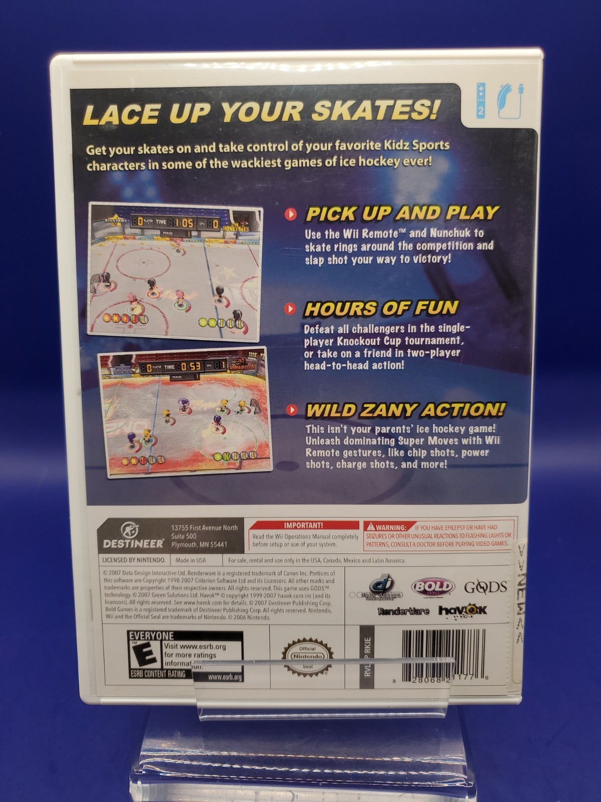 Bold Games Kidz Sports: Ice Hockey (Nintendo Wii, 2007) Complete /w Manual CIB
