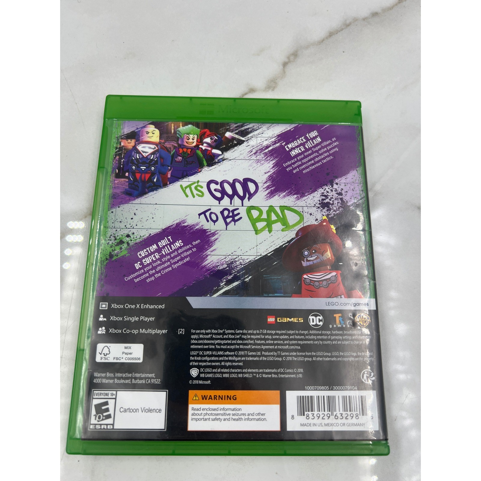 LEGO DC Super-Villains Xbox One Video Game Warner Bros Interactive 2018