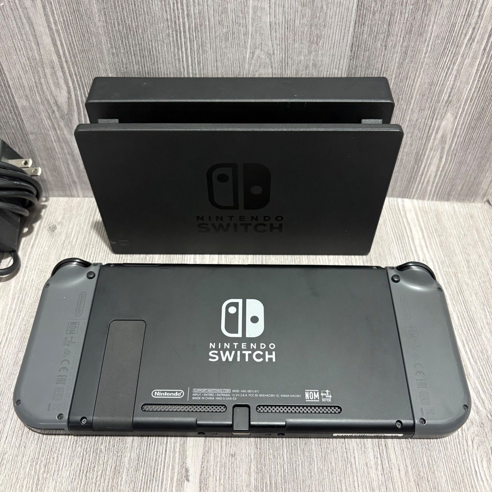 Nintendo Switch HAC-001(-01) Gray Console Bundle with Dock and AC Adapter
