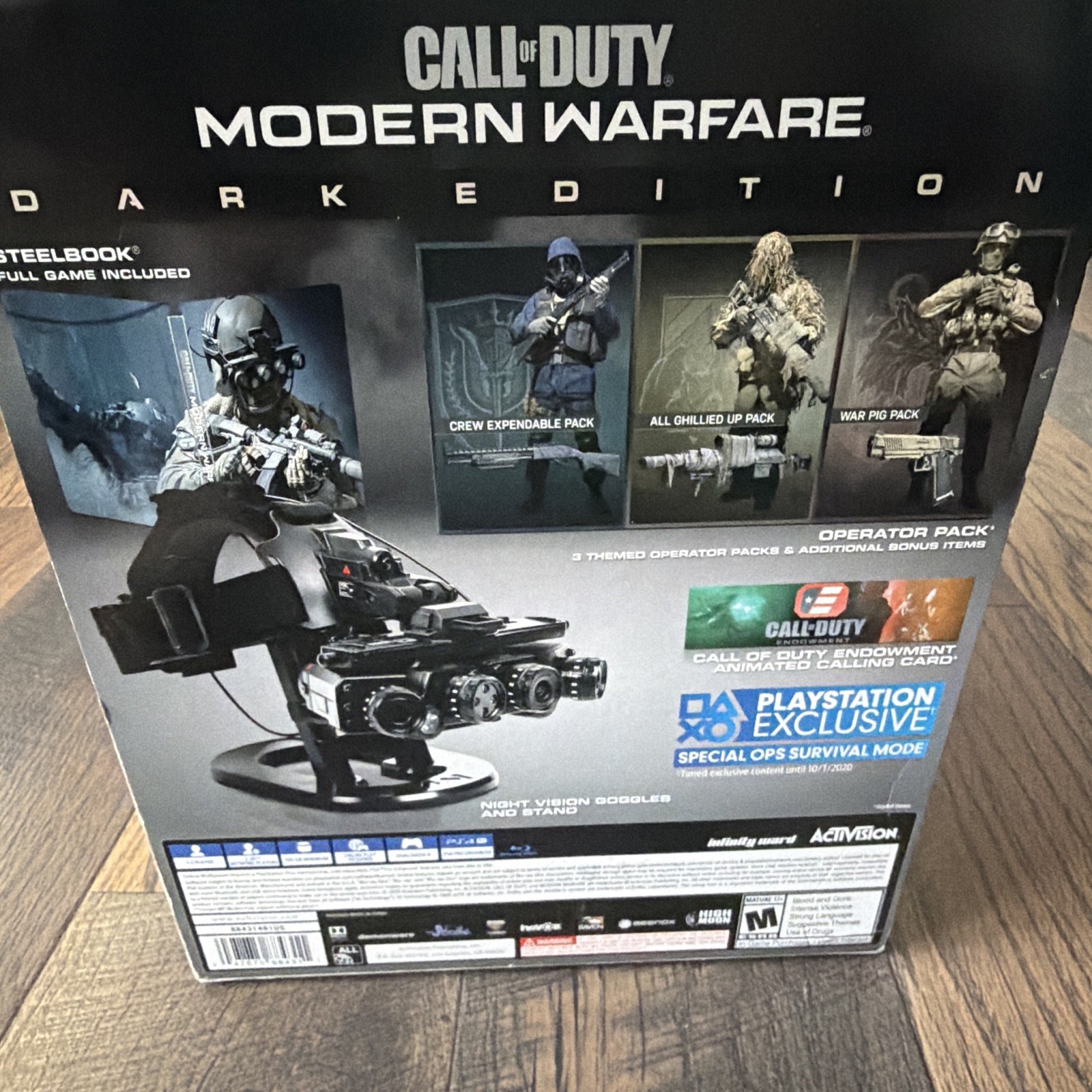 OPEN BOX Activision CALL OF DUTY: Modern Warfare DARK EDITION PS4 M Shooter