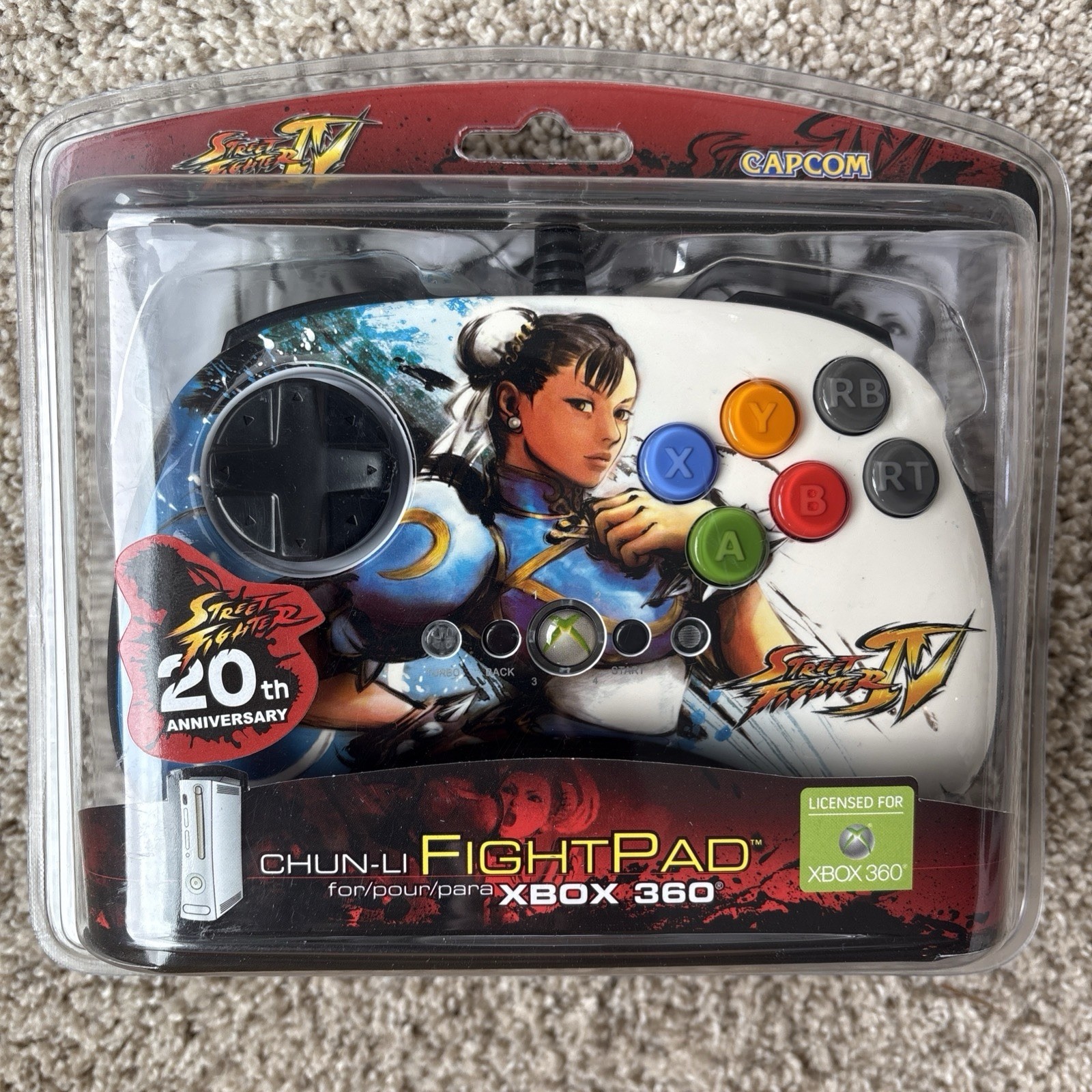 Xbox 360 Street Fighter IV Chun-Li Fight Pad CAPCOM 20th Collectors Mad Catz