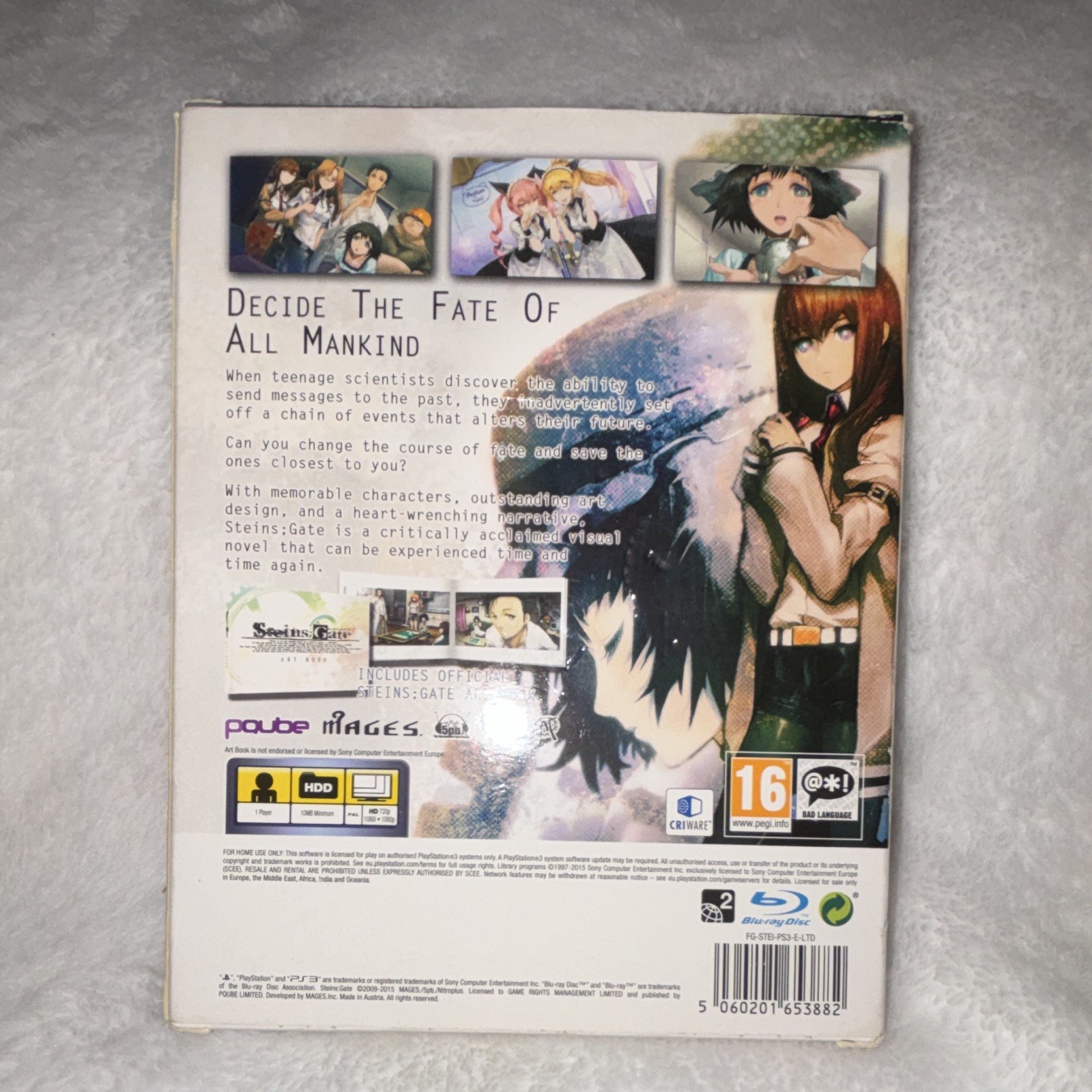 PQube Steins;Gate Limited Edition PS3 PAL PEGI 16 Visual Novel Sci-Fi 2013