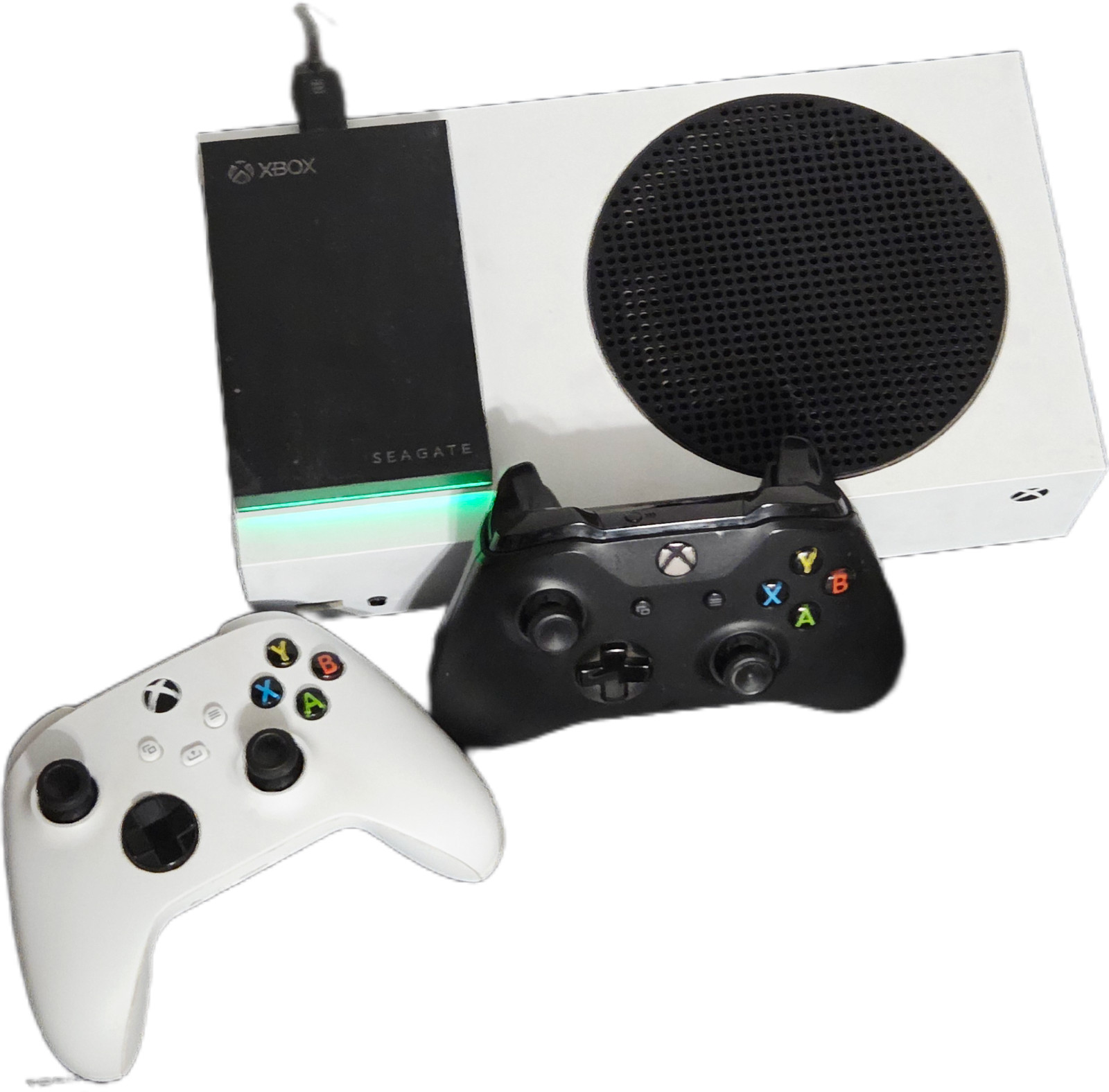 Xbox Series S 512GB Digital Console Bundle 2TB Seagate HD 2 Controllers 4K White