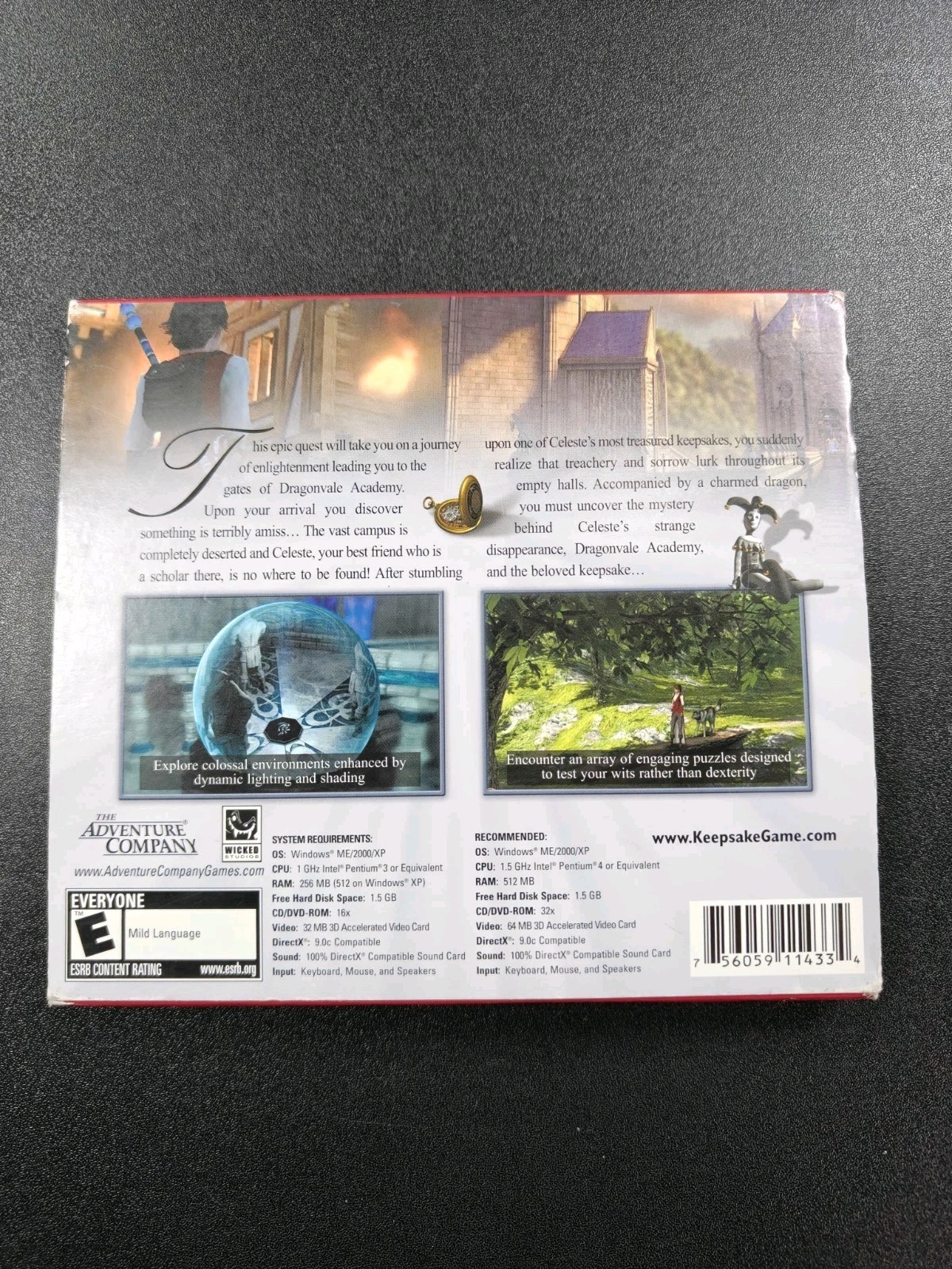 Keepsake PC CD-ROM Software The Adventure Company Used Rated Everyone