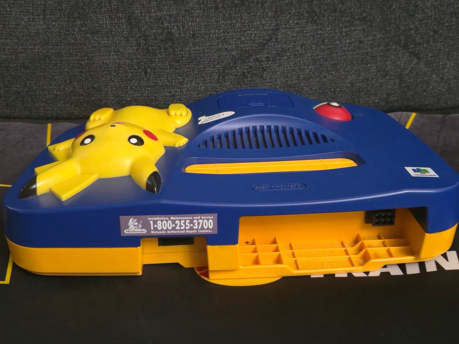 Nintendo 64 Pokemon Pikachu Edition Blue N64 Console w/ Cables Tested Works