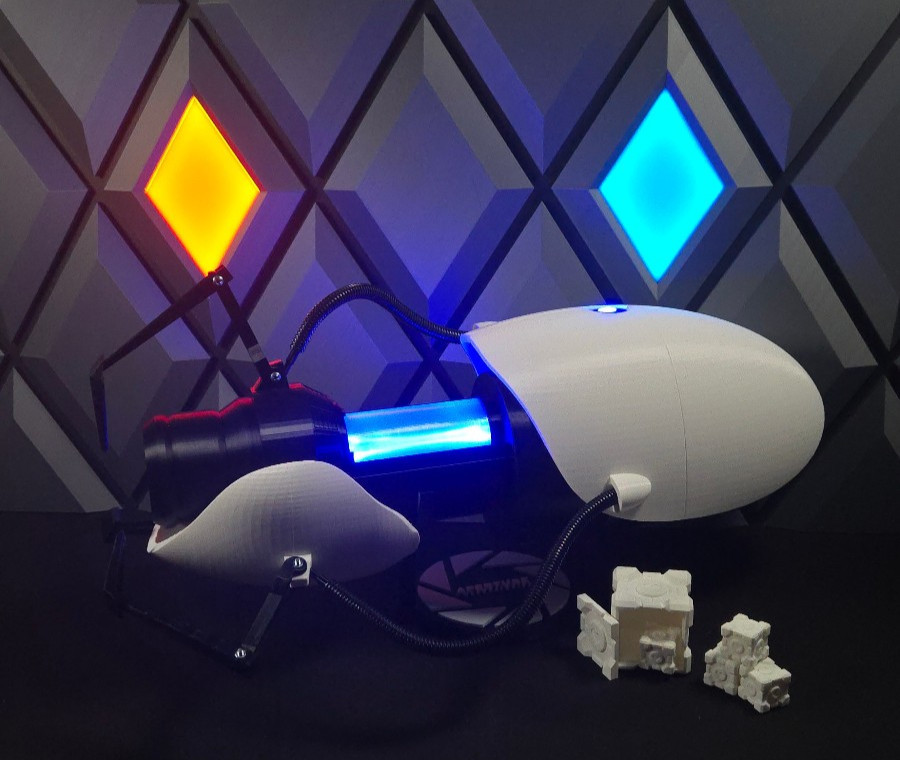 3D Printed Portal Gun Replica Full Size Cosplay Prop