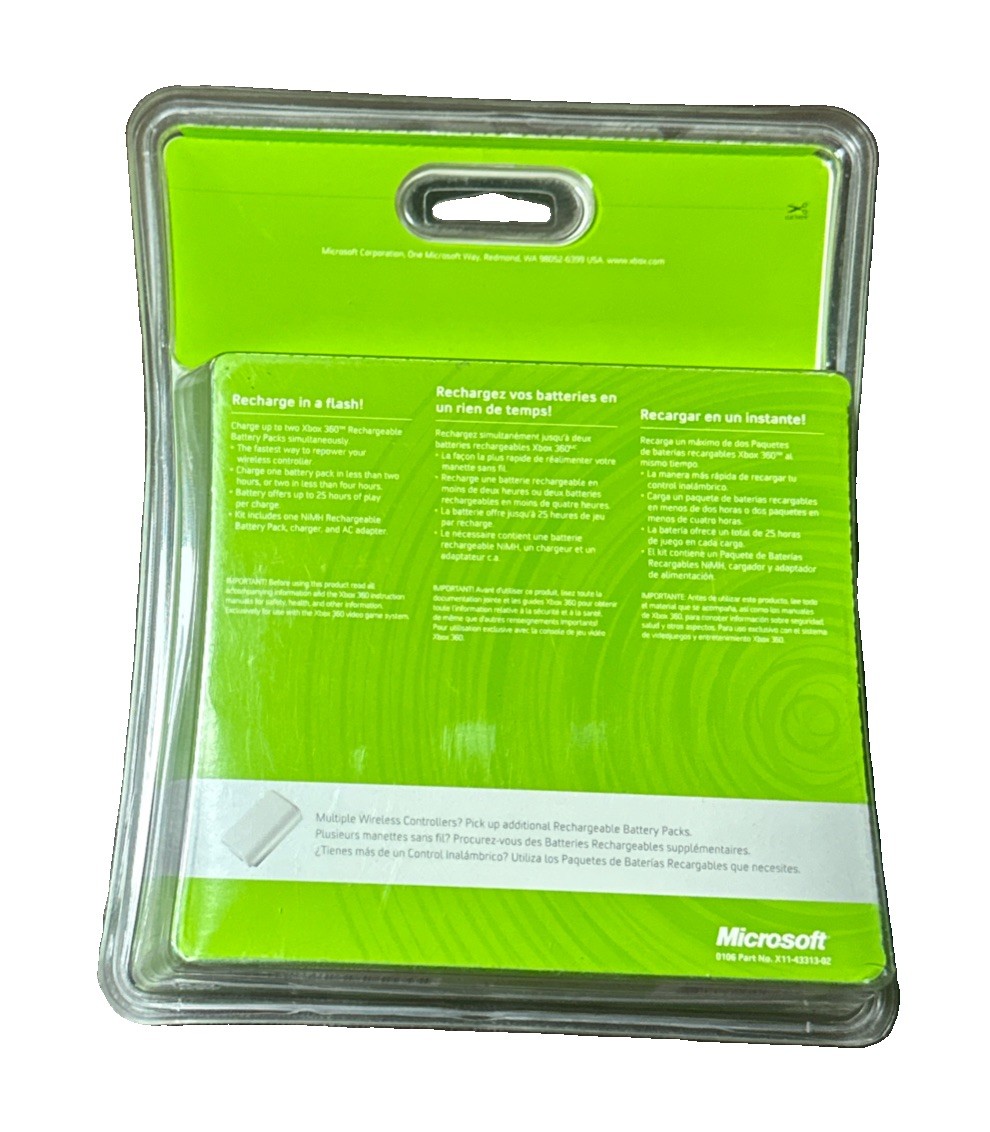 Microsoft Xbox 360 Live Quick Charge + Play & Charge Kit NEW SEALED