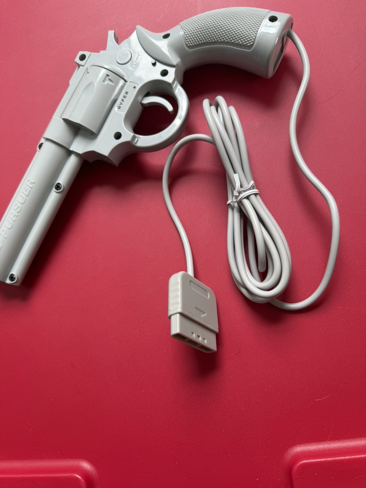 PS1 PLAYSTATION 1 PURSUER LIGHT GUN REVOLVER Gray UNTESTED Arcade Style