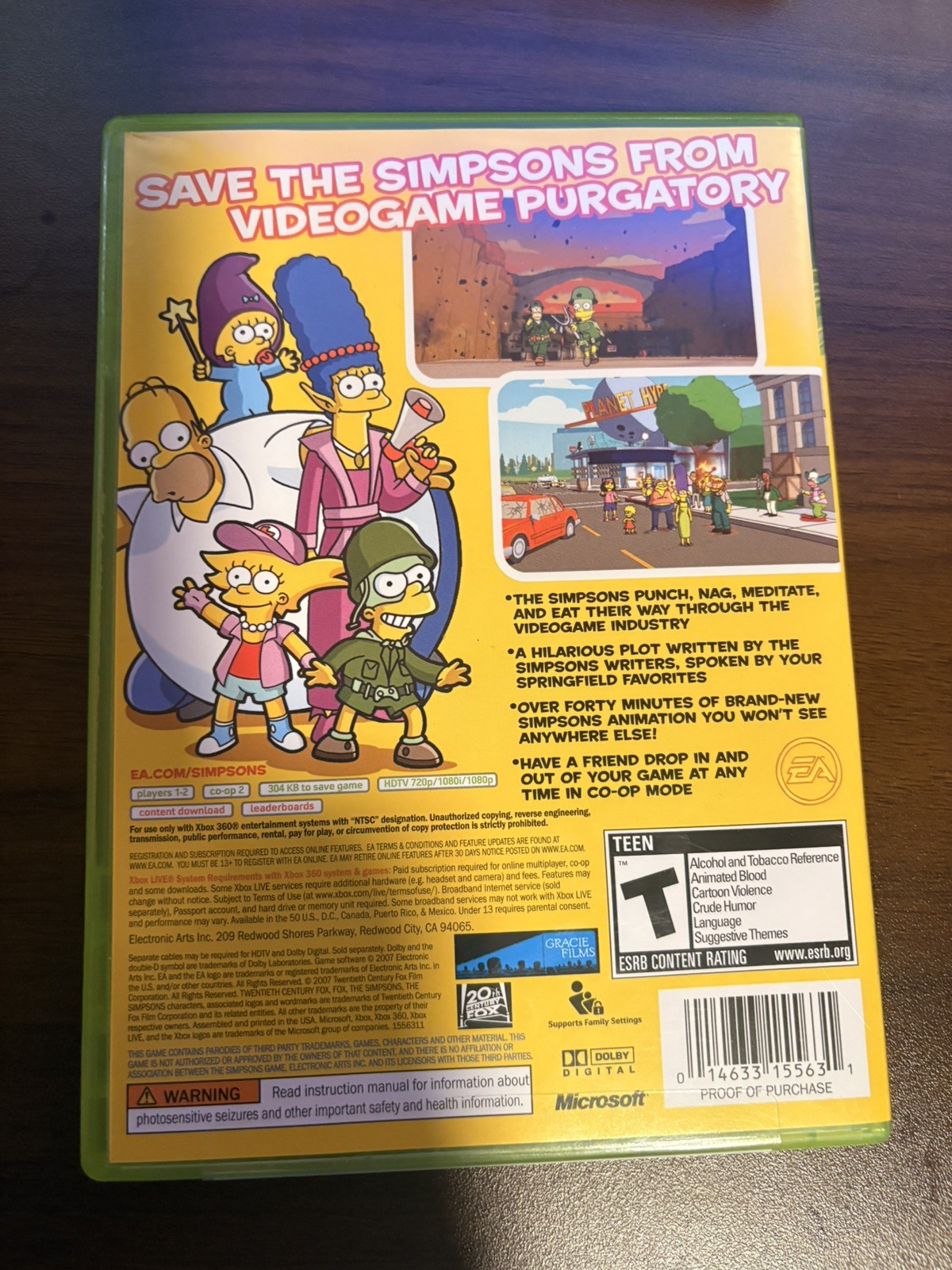 The Simpsons Game Xbox 360 Complete Pristine Disc unopened READ