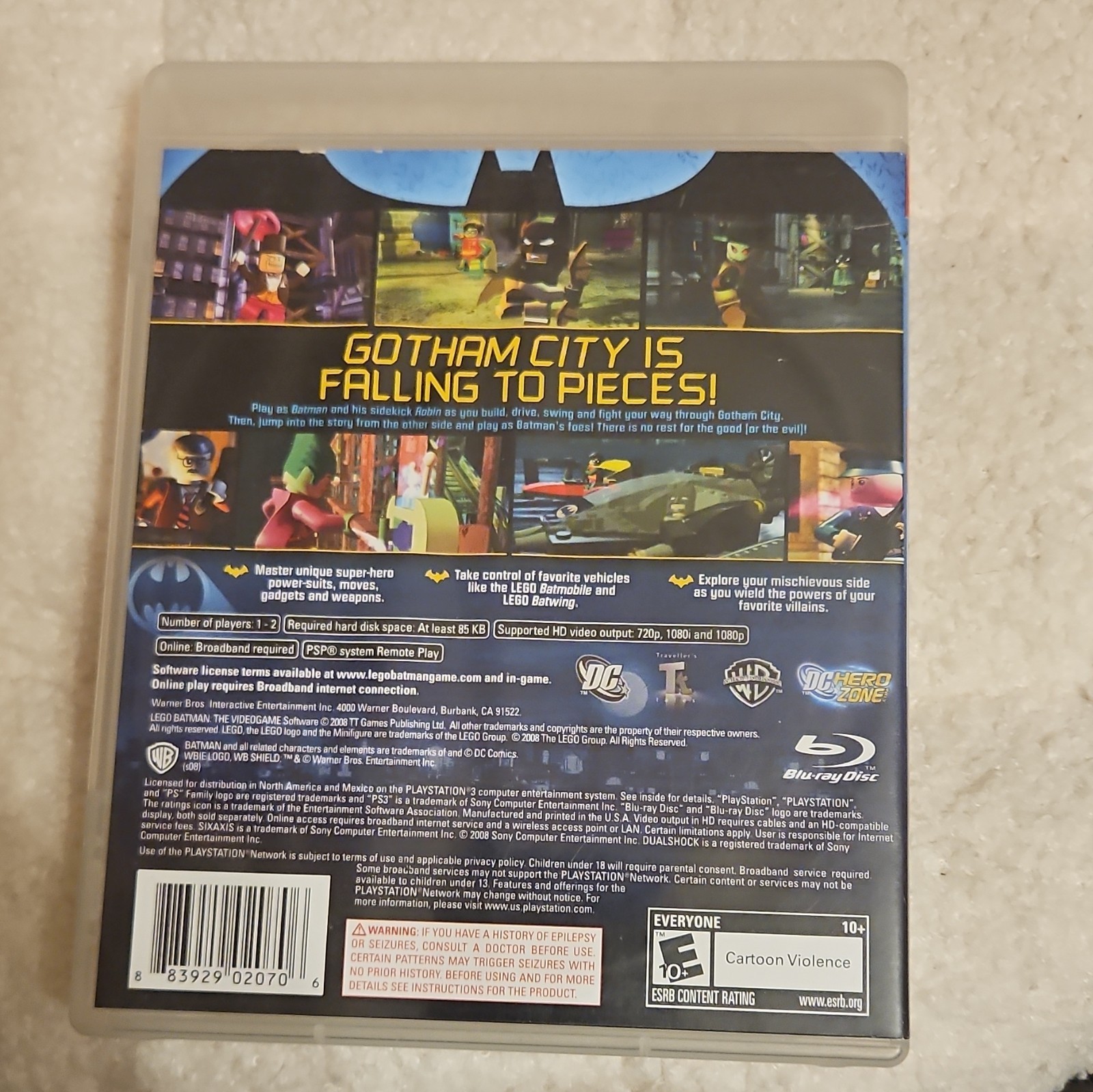 LEGO Batman: The Videogame (PS3) Multiplayer E10+ Warner Bros. 2008