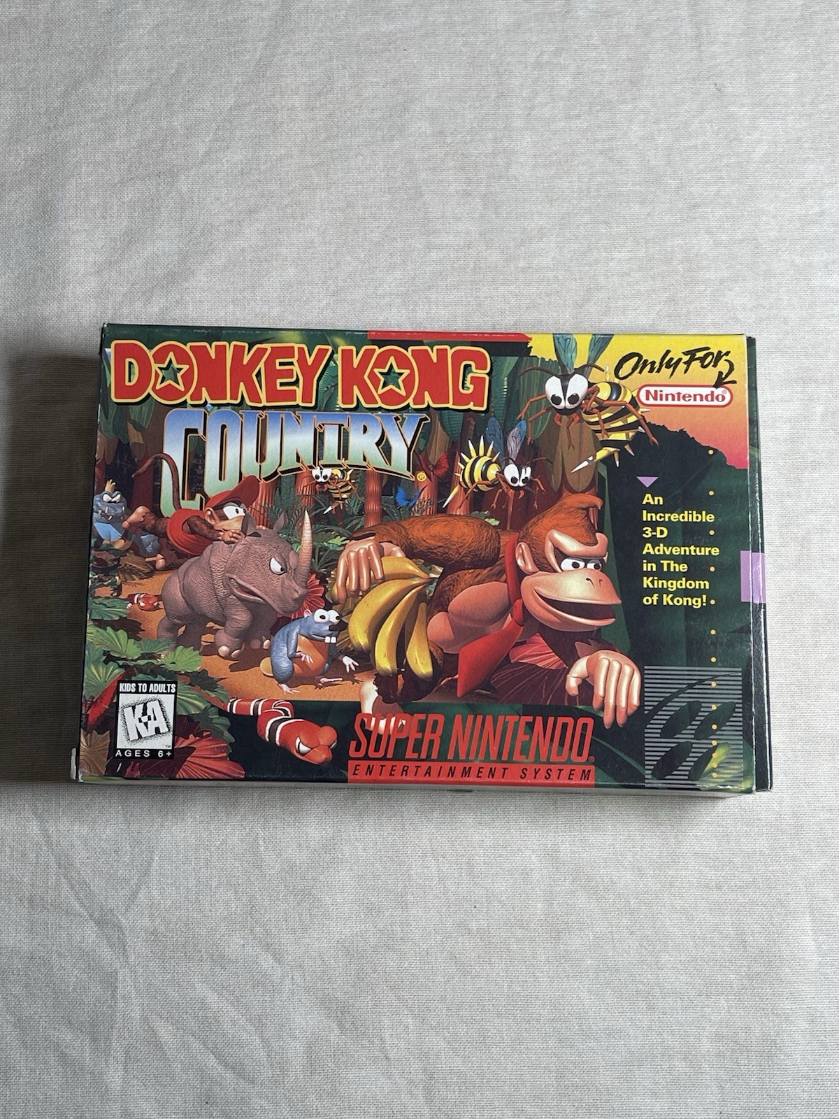 Super NES Donkey Kong Console Set CIB W/ Matching Serial Number – Tested!