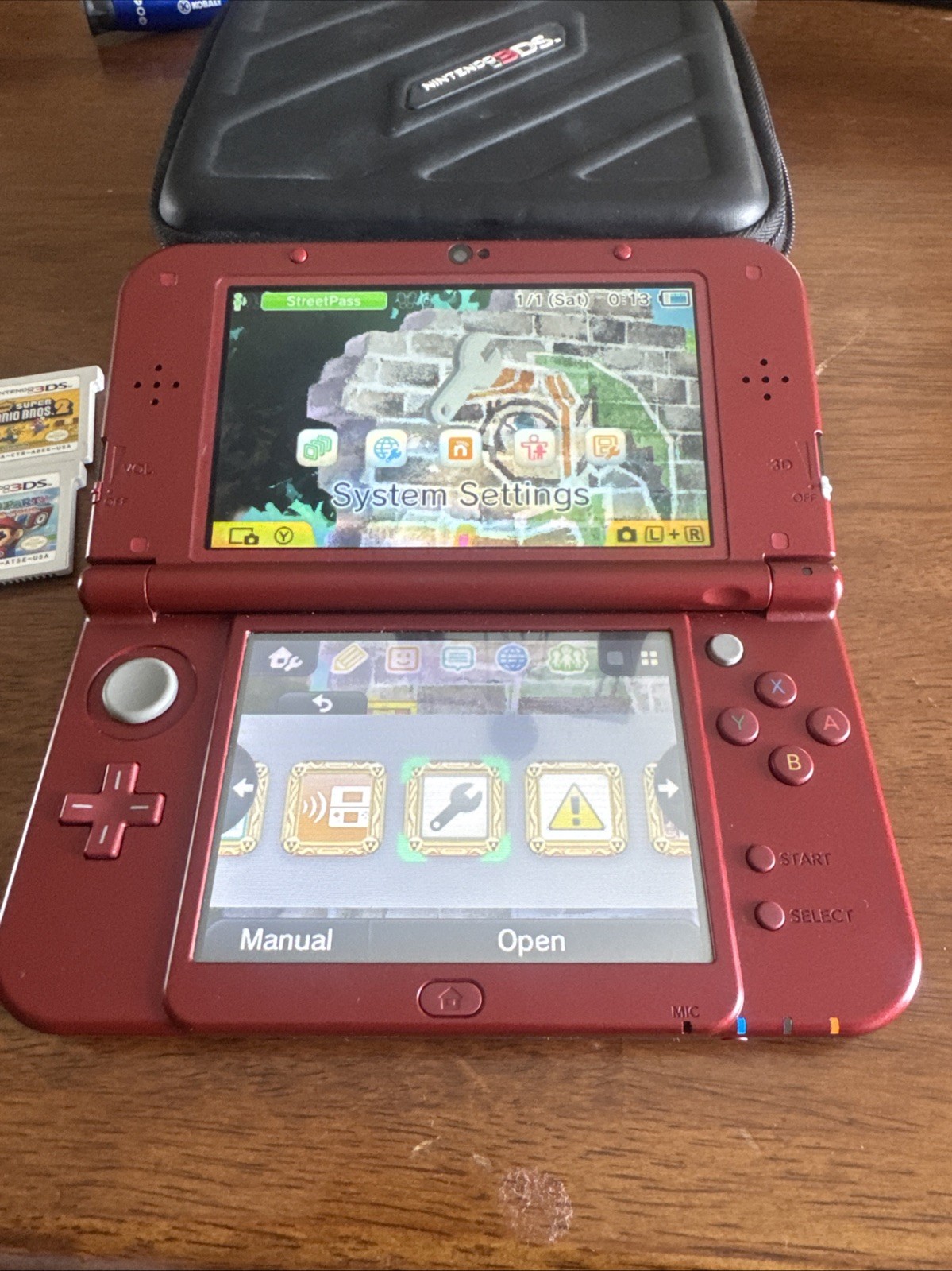 Nintendo 3DS XL Handheld Console System RED with Charger USA