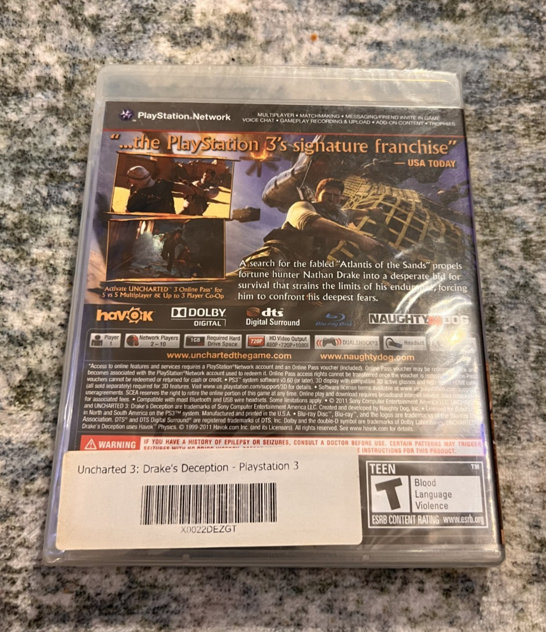 Uncharted 3: Drake’s Deception – Sony PlayStation 3 – BRAND NEW SEALED!