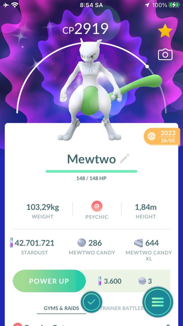 Pokemon Shiny Shadow Mewtwo (Purified) – TRA’DE 20k Dust GO – Read Description