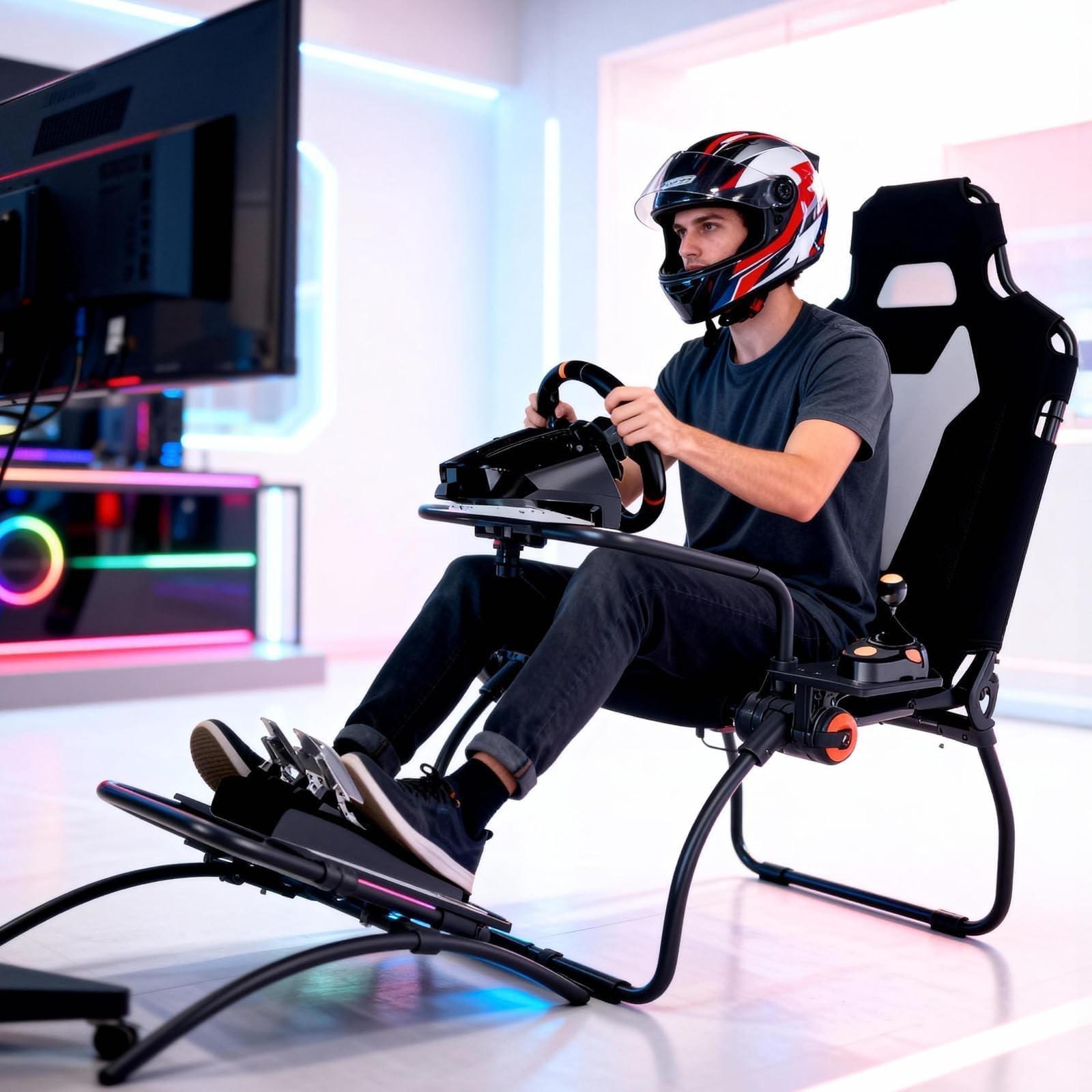 Racing Wheel Stand Sim Racing Simulator Cockpit for G923/G920/G29 & Thrustmaster