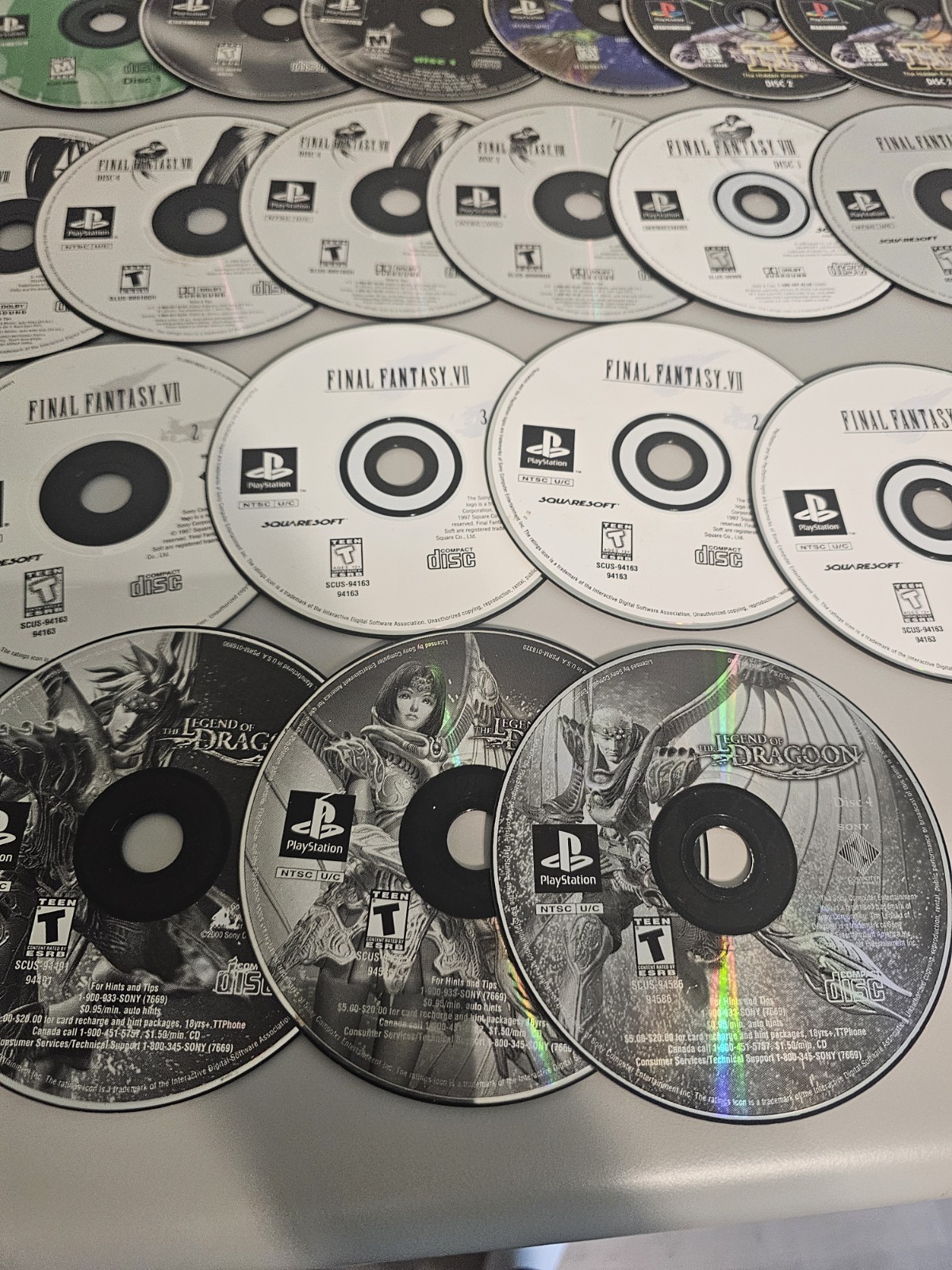 Playstation 1 Ps1 Disc Only Game Lot Of 34 Disk 1 2 3 4 Final Fantasy 7 Dragoon