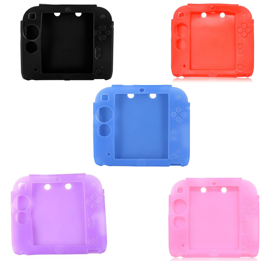 Nintendo 2DS Game Machine Protective Case Soft Silicone Rubber Gel Leather Case