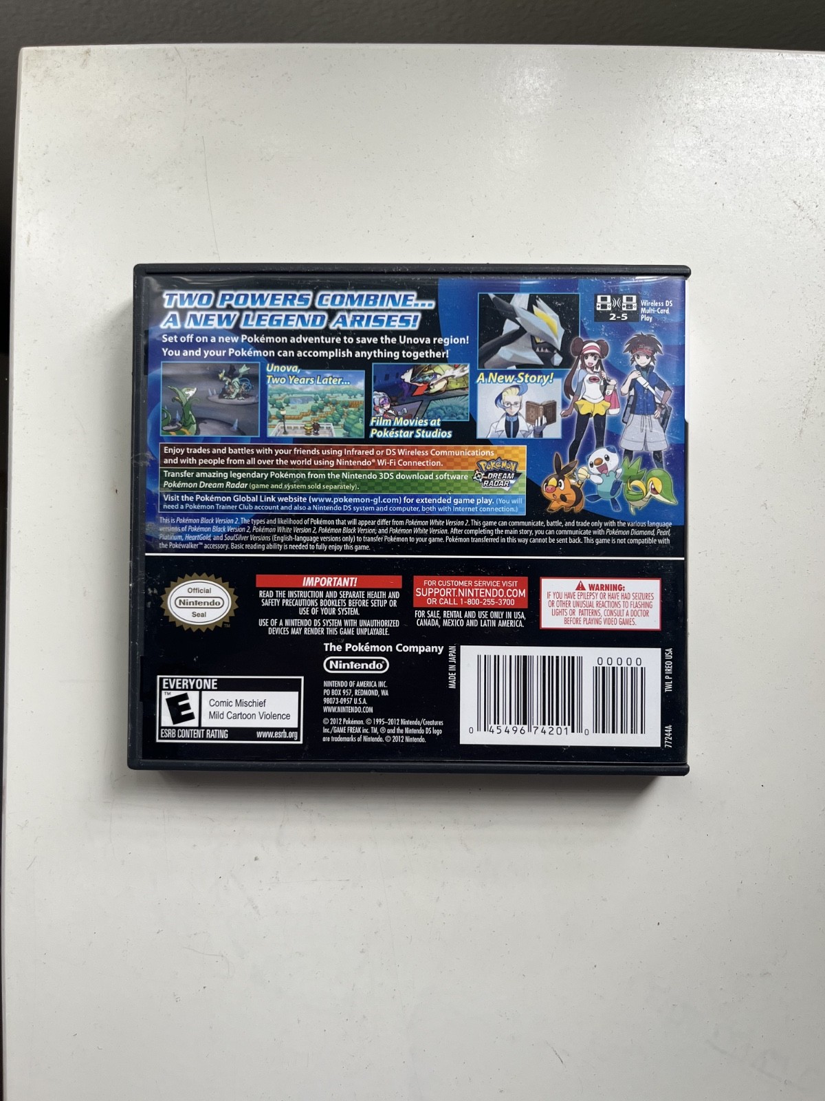 Pokémon Black Version 2 (Nintendo DS, 2012) Complete with Box and Cartridge