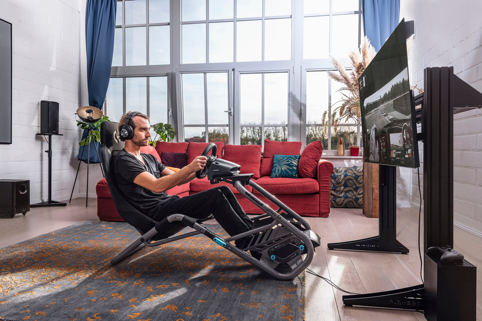 PlaySeat – Trophy-Logitech G Edition Sim Racing Cockpit – Gray