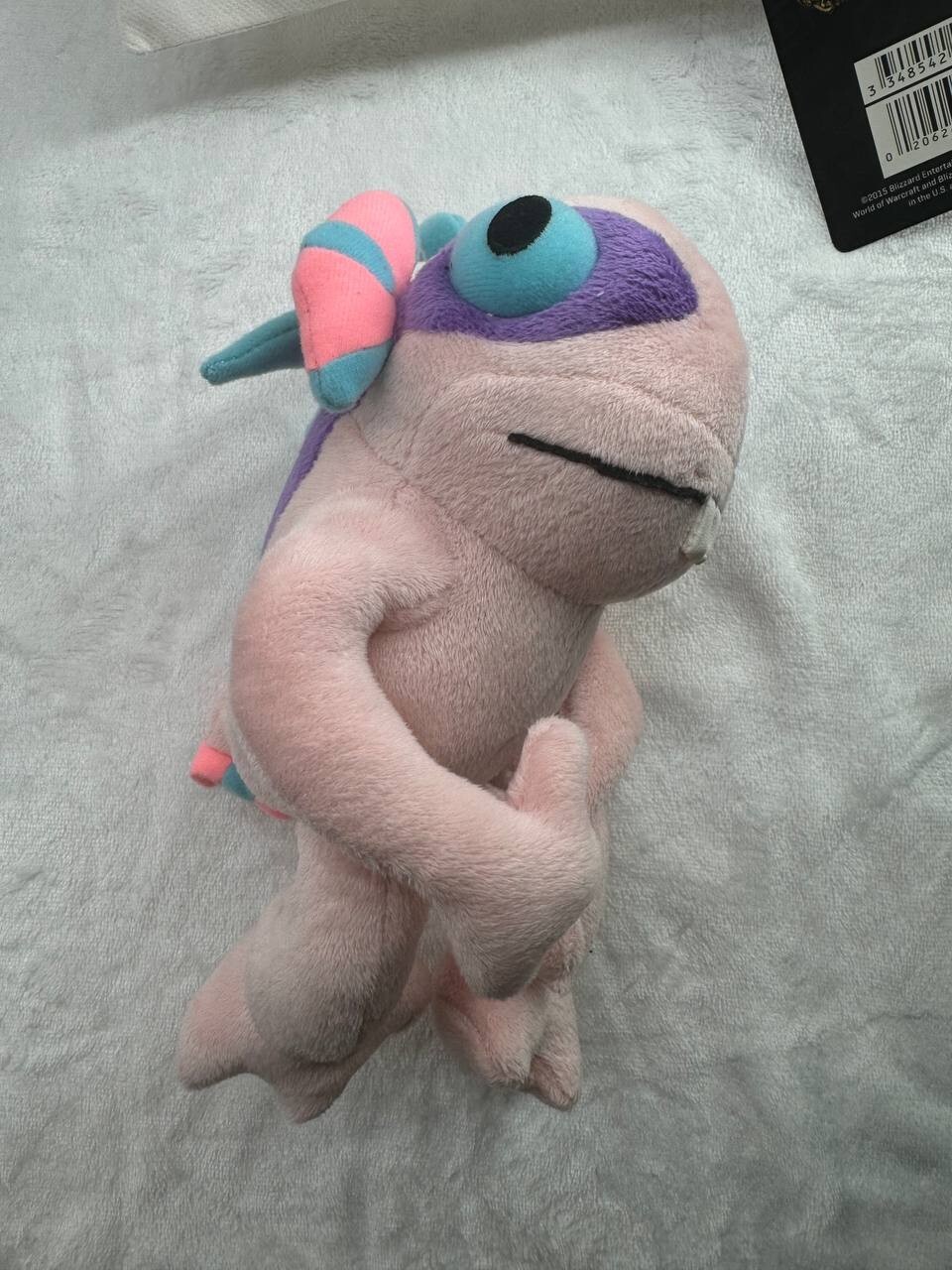 NWT – Blizzard 2015 Gurky Pink Murloc Plush – World of Warcraft WoW With Bag