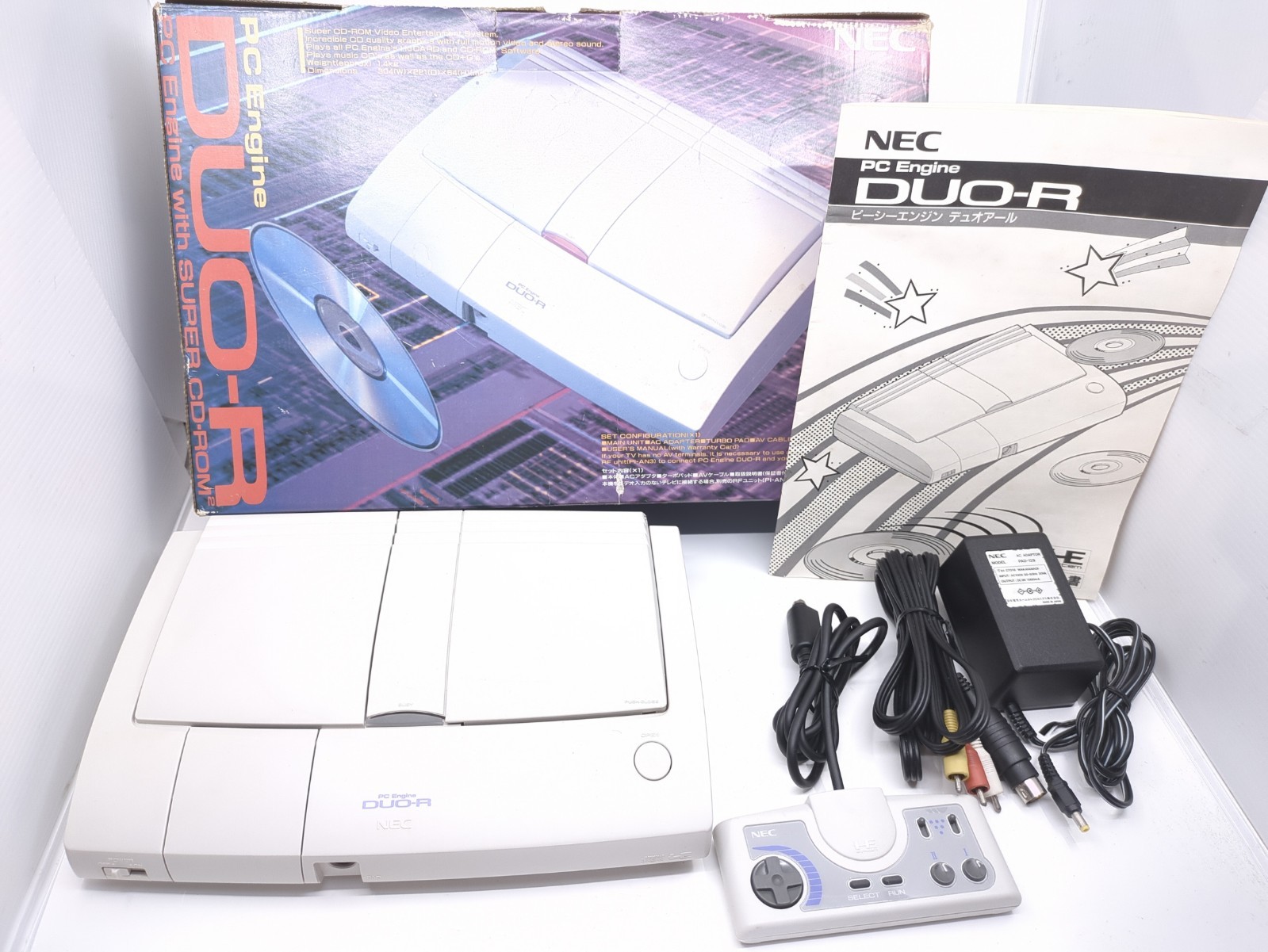 NEC PC Engine Duo-R Console PI-TG10 Tested – CD OK – HuCard OK – Japan