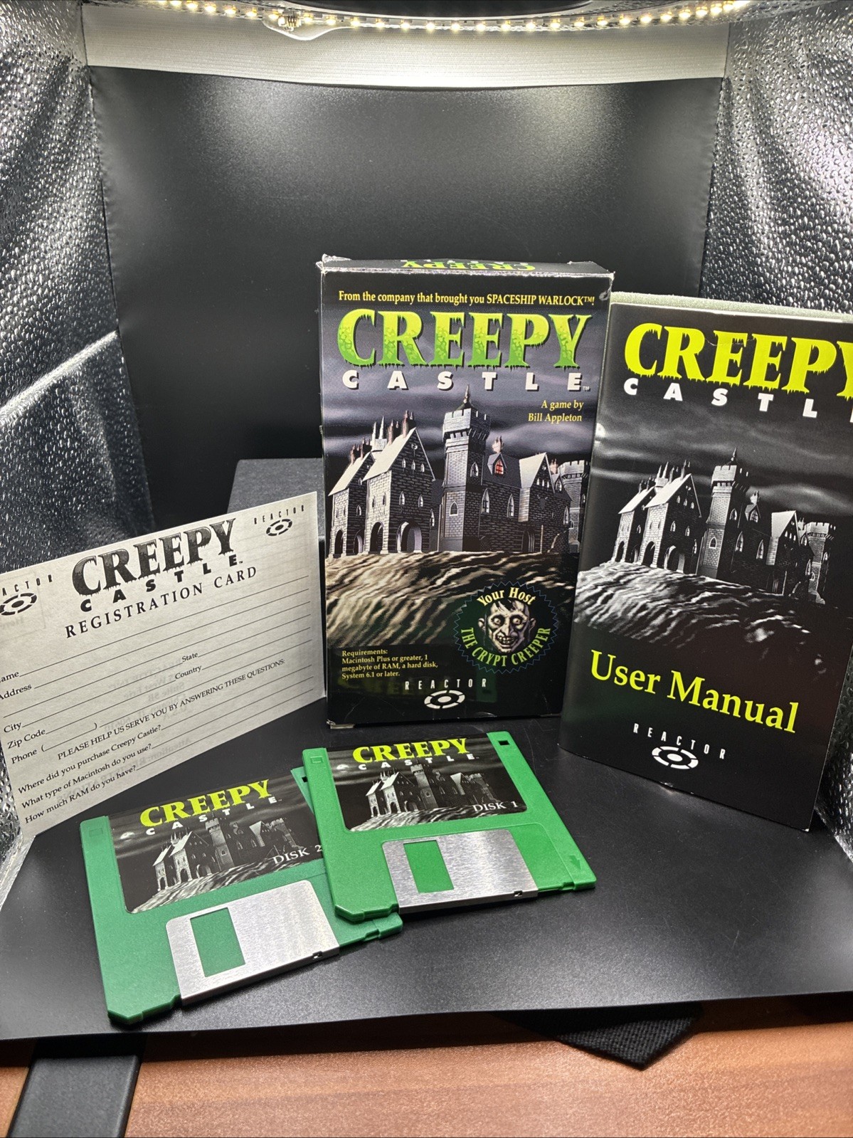 Creepy Castle By Bill Appleton : For Macintosh MAC Reactor Games CIB Super Rare!