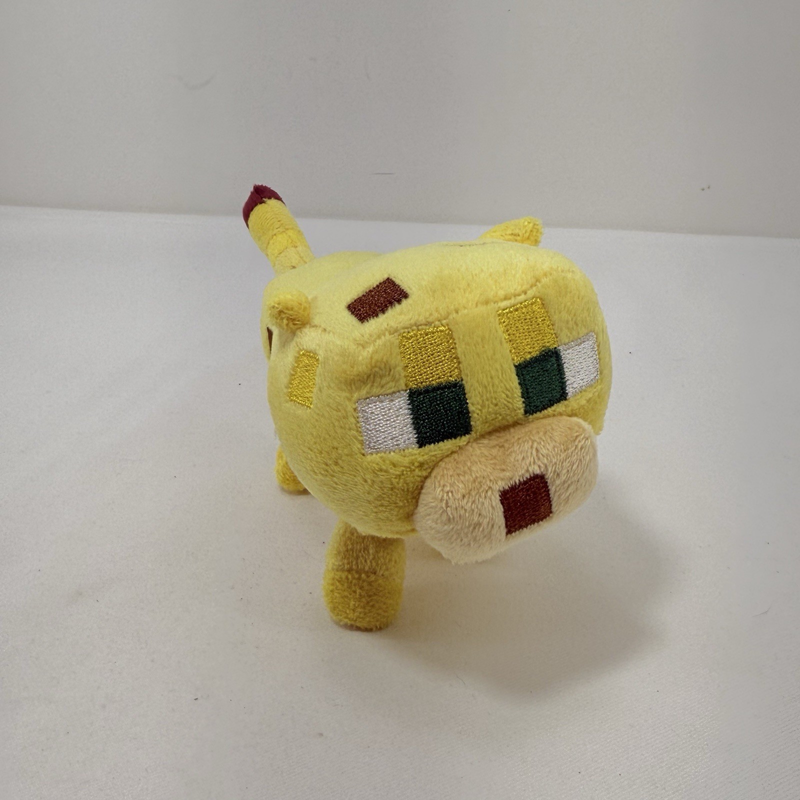 Mojang Jazwares Minecraft Ocelot Plush Cat Leopard Soft Toy Doll Yellow Kid Game