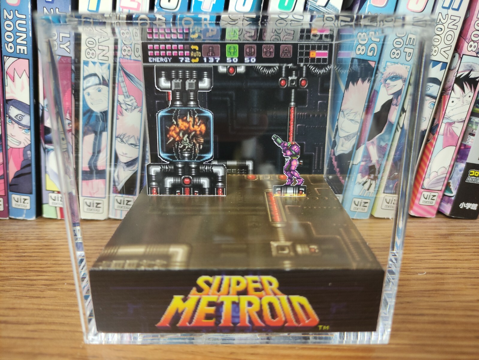 Super Metroid Samus MB Handmade Diorama – Gameboy / Retro Gaming Cube – Fanart