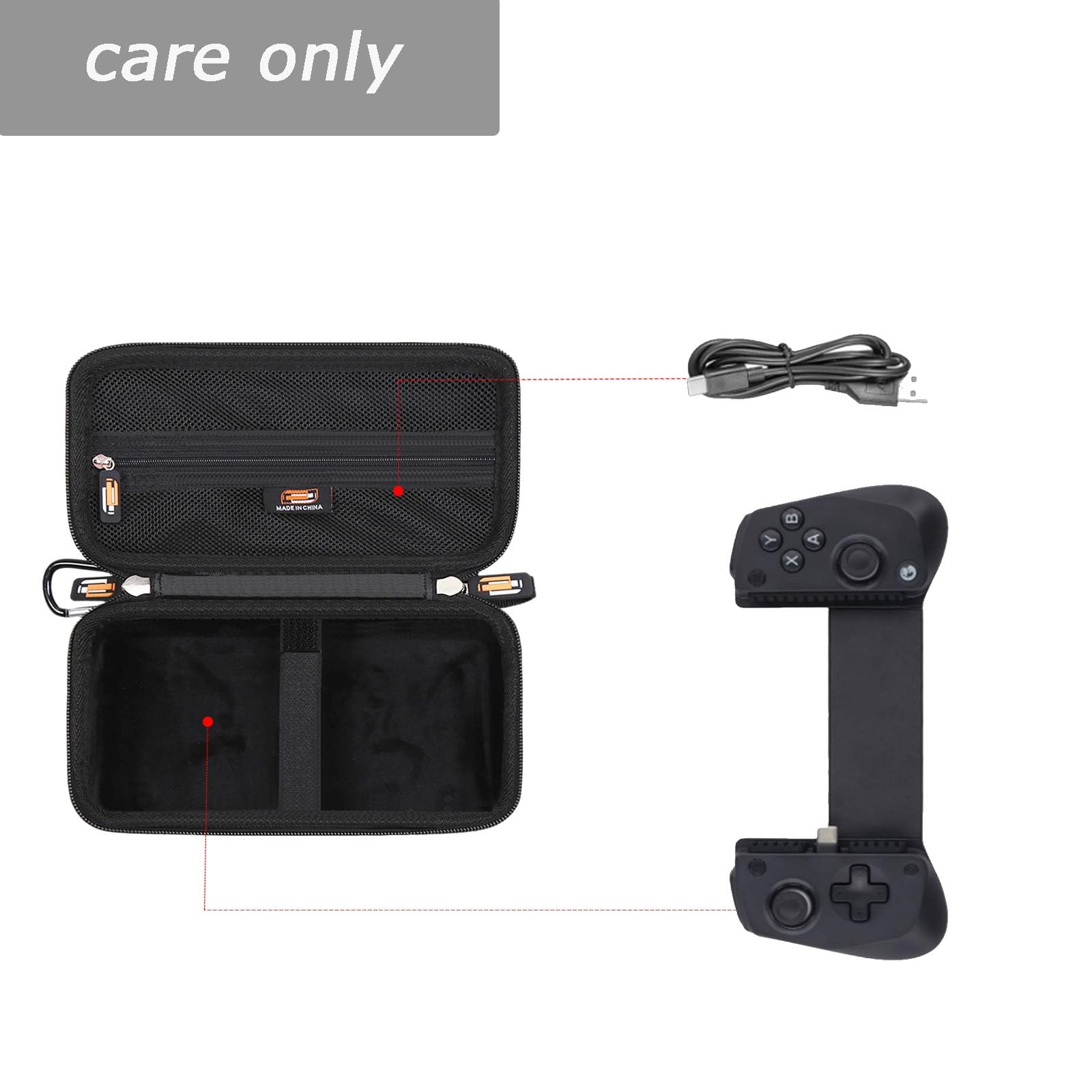 Legestori Hard Carrying Case for GameSir X5s/X5 Lite Mobile Gaming Black