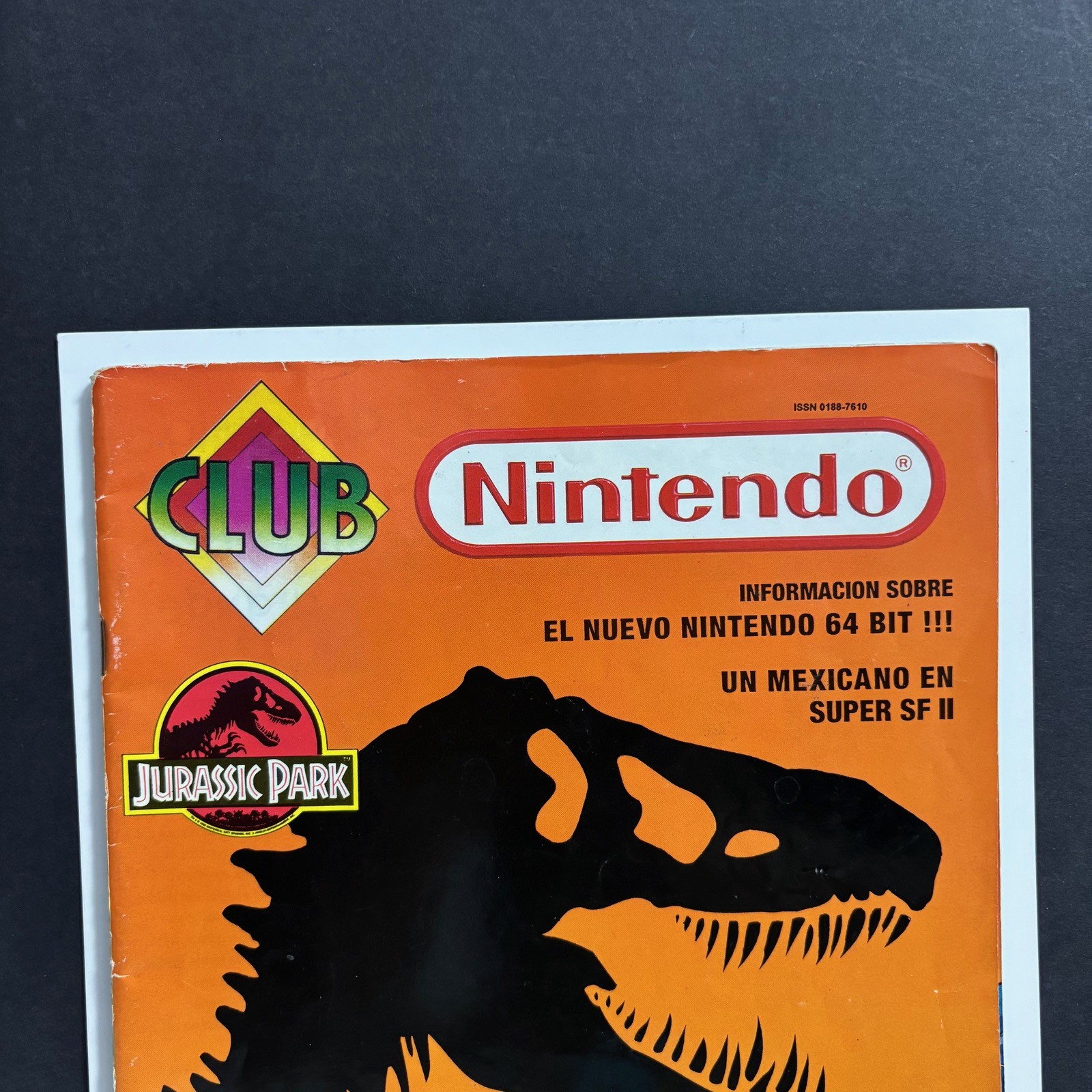Club Nintendo Magazine Year 2 #10 (Mexico 1992) Jurassic Park SNES Iconic Cover