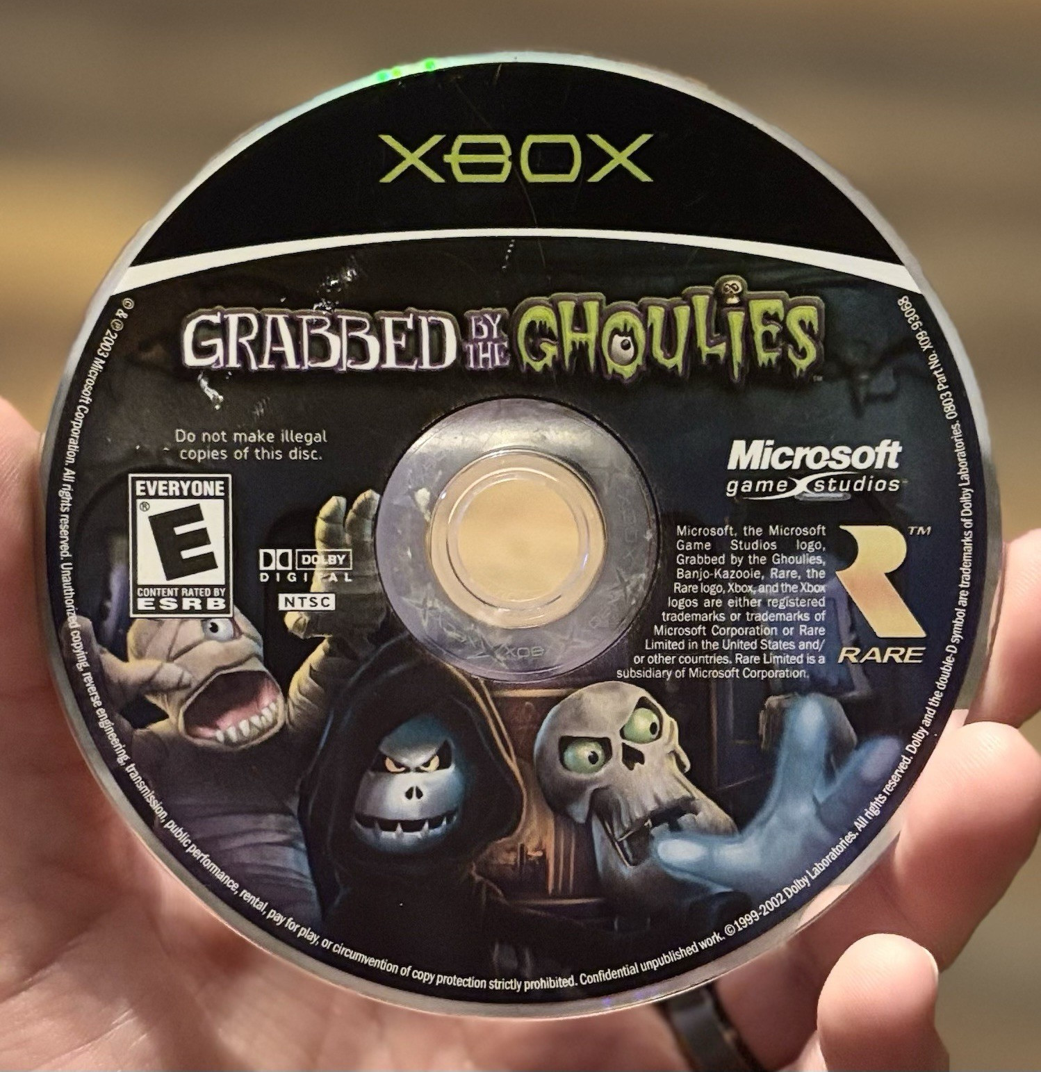 Grabbed by the Ghoulies Microsoft Xbox (2003) Disk Only (TESTED)