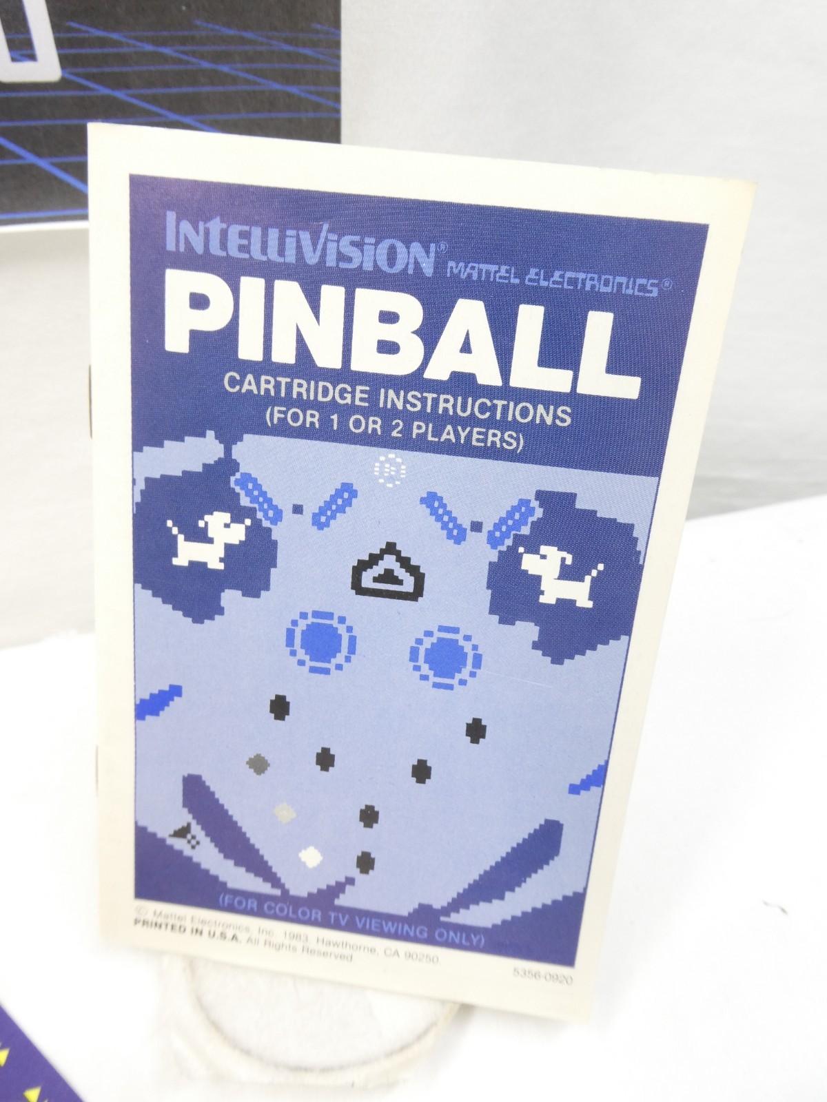 Pinball (Intellivision, 1982) with manual and overlays Tested & working