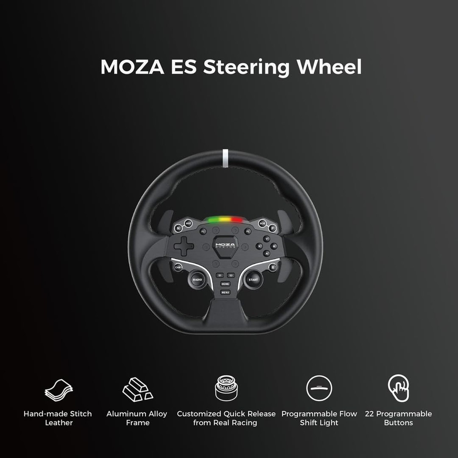 MOZA R5 All-in-One PC Gaming Racing Simulator 3PCS Bundle: 5.5Nm Direct Drive…