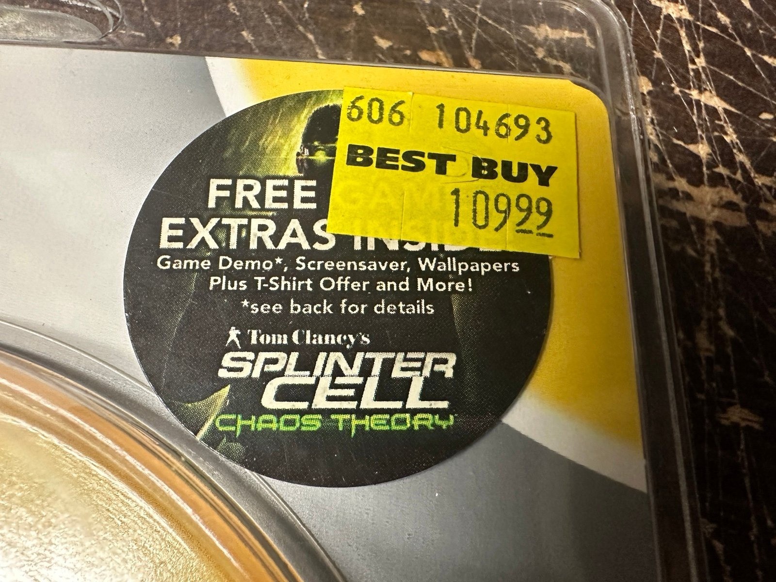 Tom Clancy Splinter Cell Chaos Theory PC DEMO Game 2005 Lexar 1GB jump drive (S2