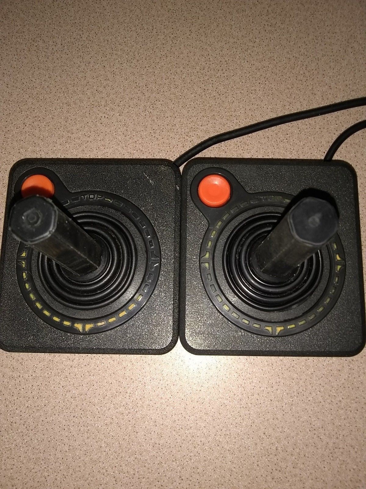 OEM Official Atari 2600 HEAVY SIXER Joystick Controller Lot Of 2 Work Perfectly