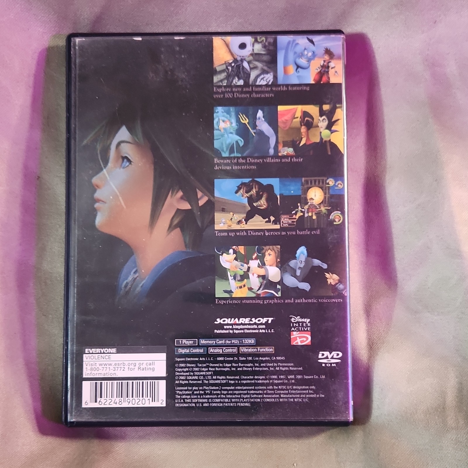 Squaresoft Kingdom Hearts PlayStation 2 Action Adventure Role Playing Manual