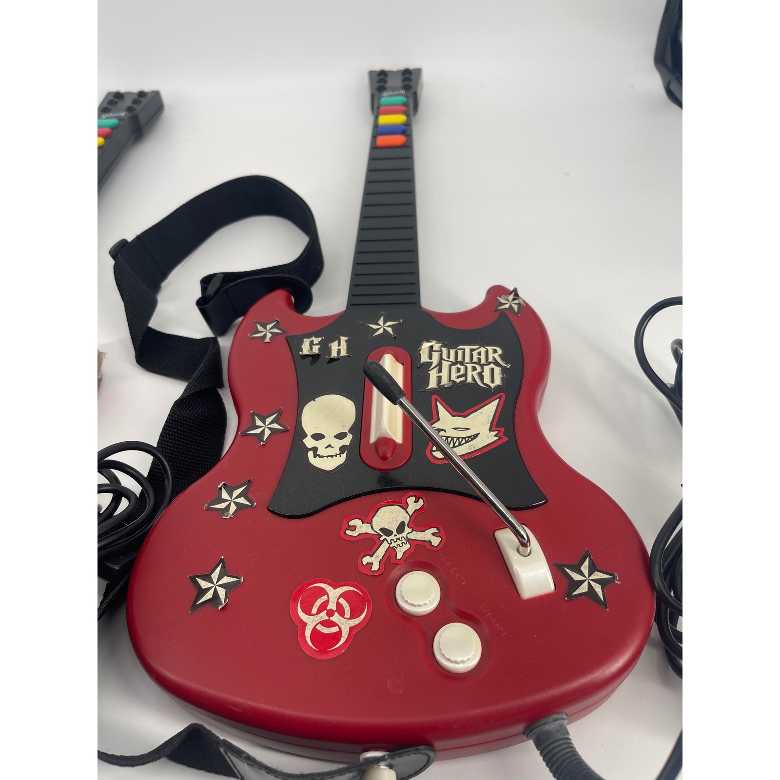 RedOctane Guitar Hero SG Controller PS2 Red Good Lot of 3 Wired Gibson Style