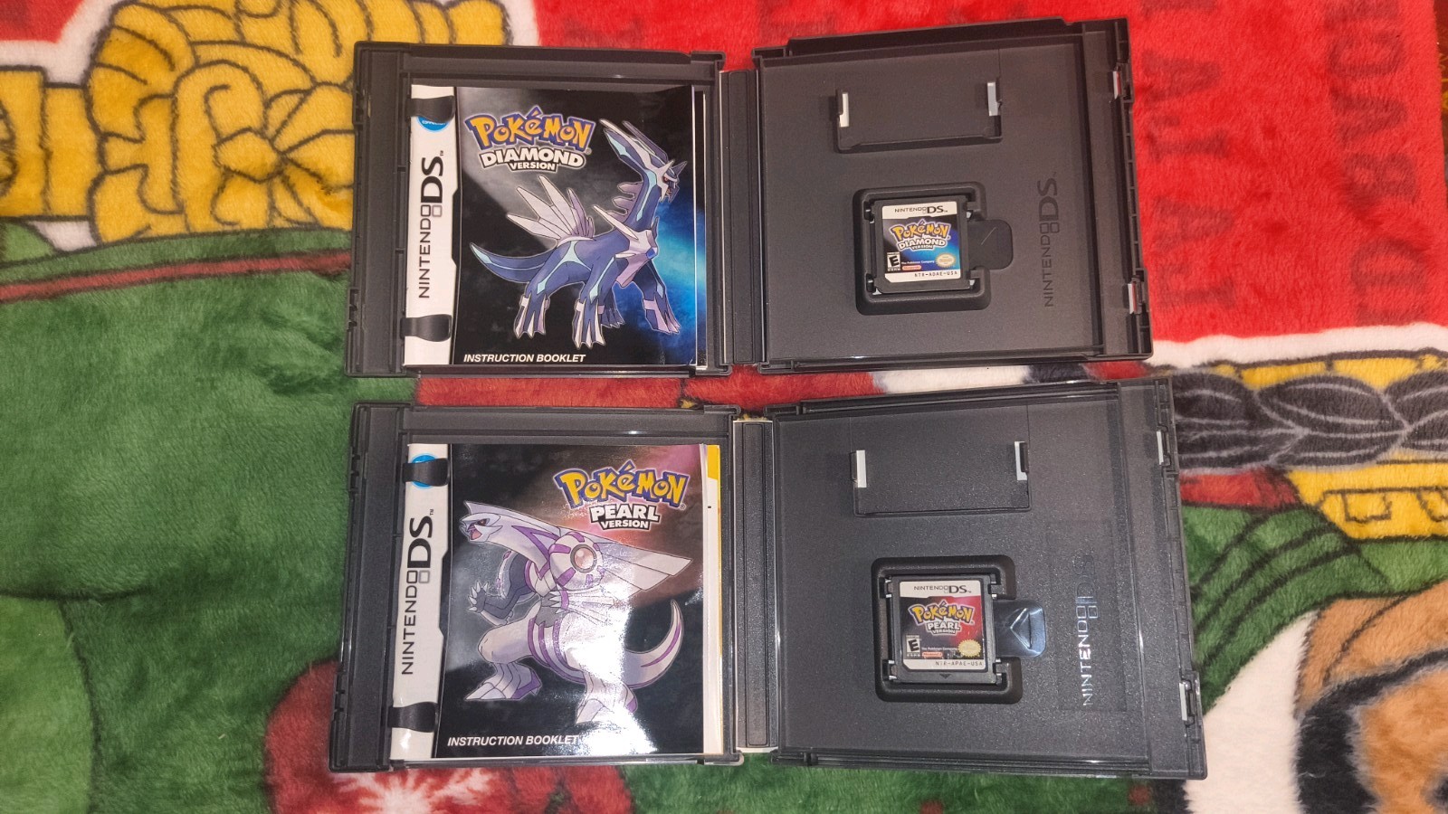 Pokemon Diamond Version + Pokemon Pearl Version Nintendo DS CIB Great Condition!