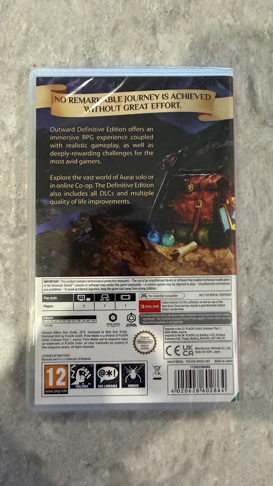 Plaion Outward Definitive Edition Nintendo Switch PAL PEGI 12 Online
