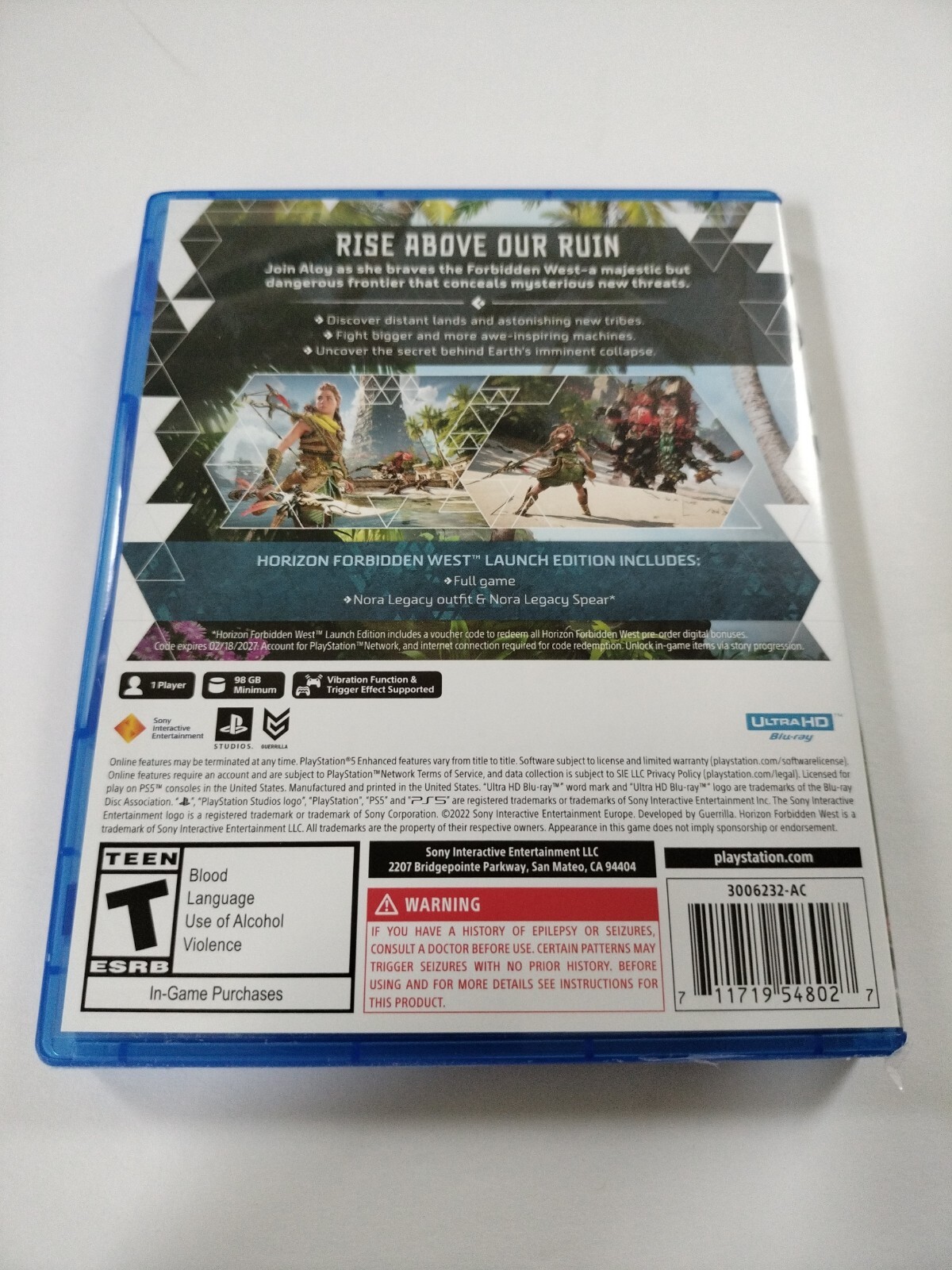 Original Box Case Replacement Sony PlayStation 5 PS5 Horizon Forbidden West