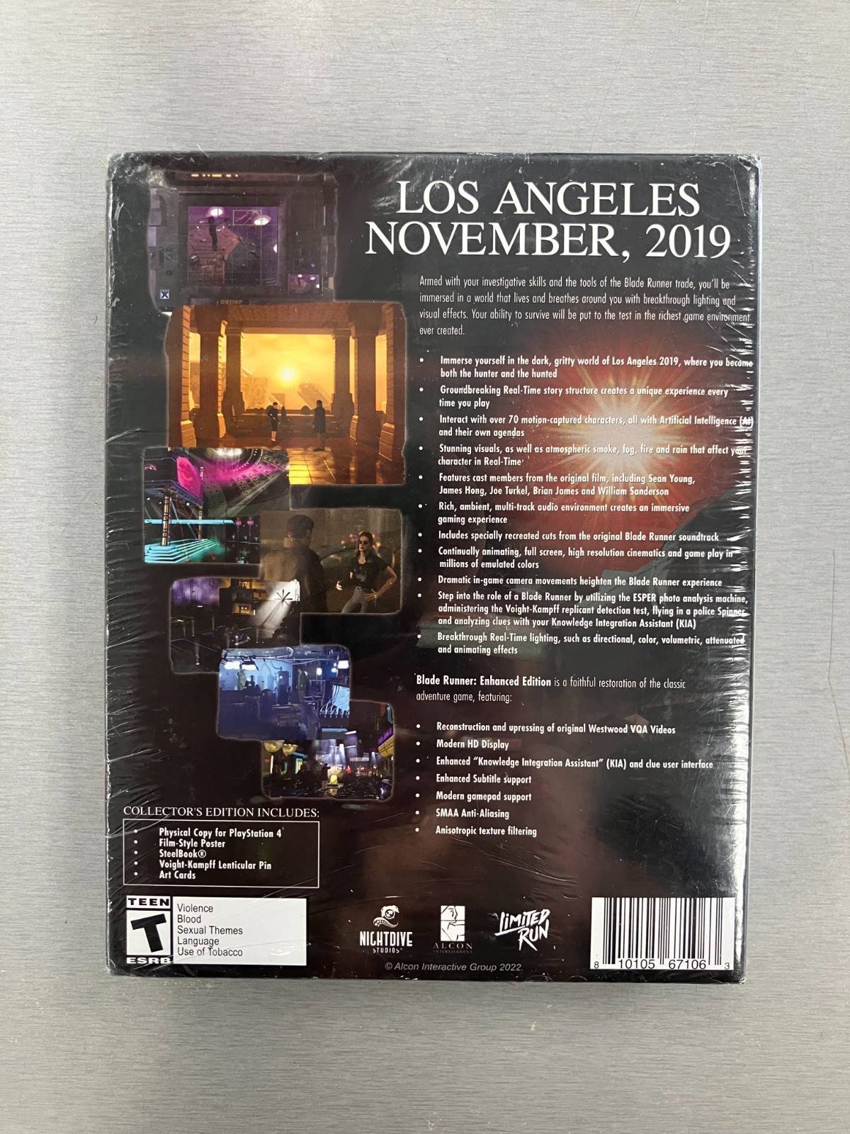Blade Runner Enhanced Edition Collector’s Edition NEW Limited Run #466 PS4