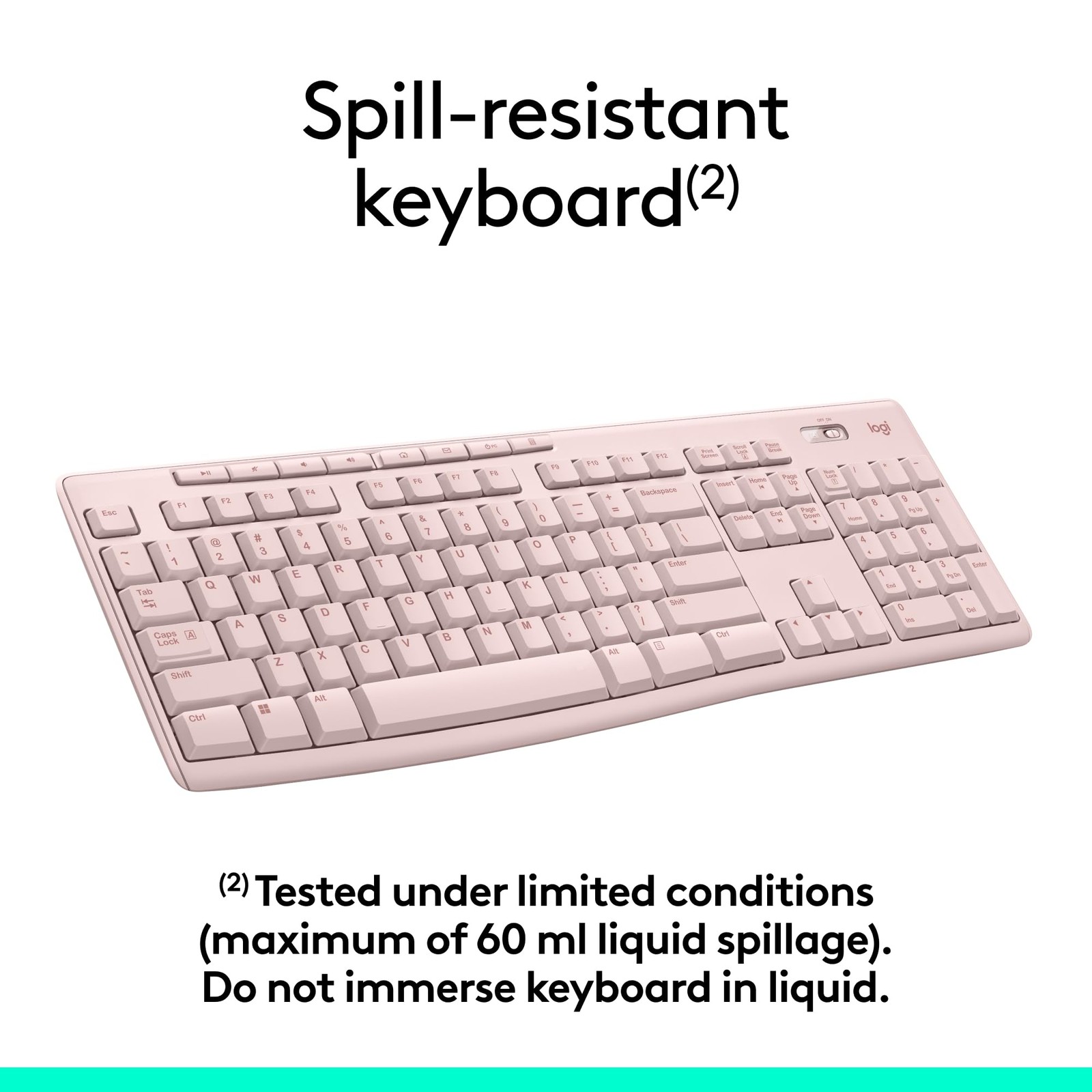Logitech MK270 Wireless Keyboard and Mouse Combo for Windows, 1 Pack, Rose
