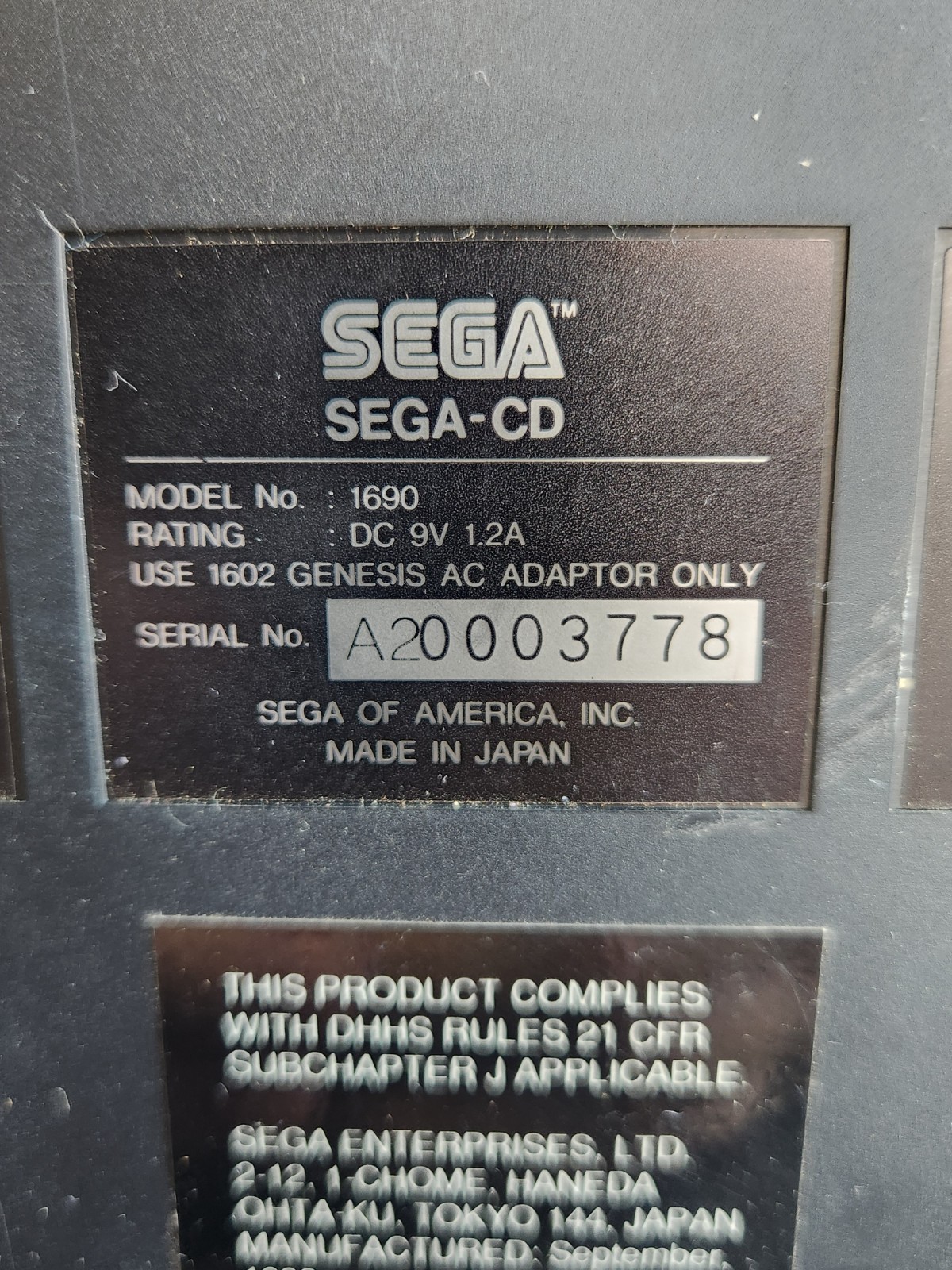 Sega CD Model 1 MK-1690 Console & Sega Genesis HD Mk-1601 SET UN-TESTED
