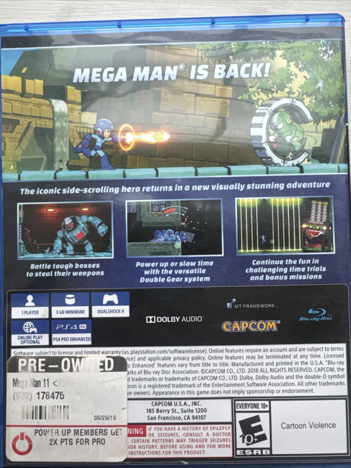 Mega Man 11 PlayStation 4 PS4 Complete In Box