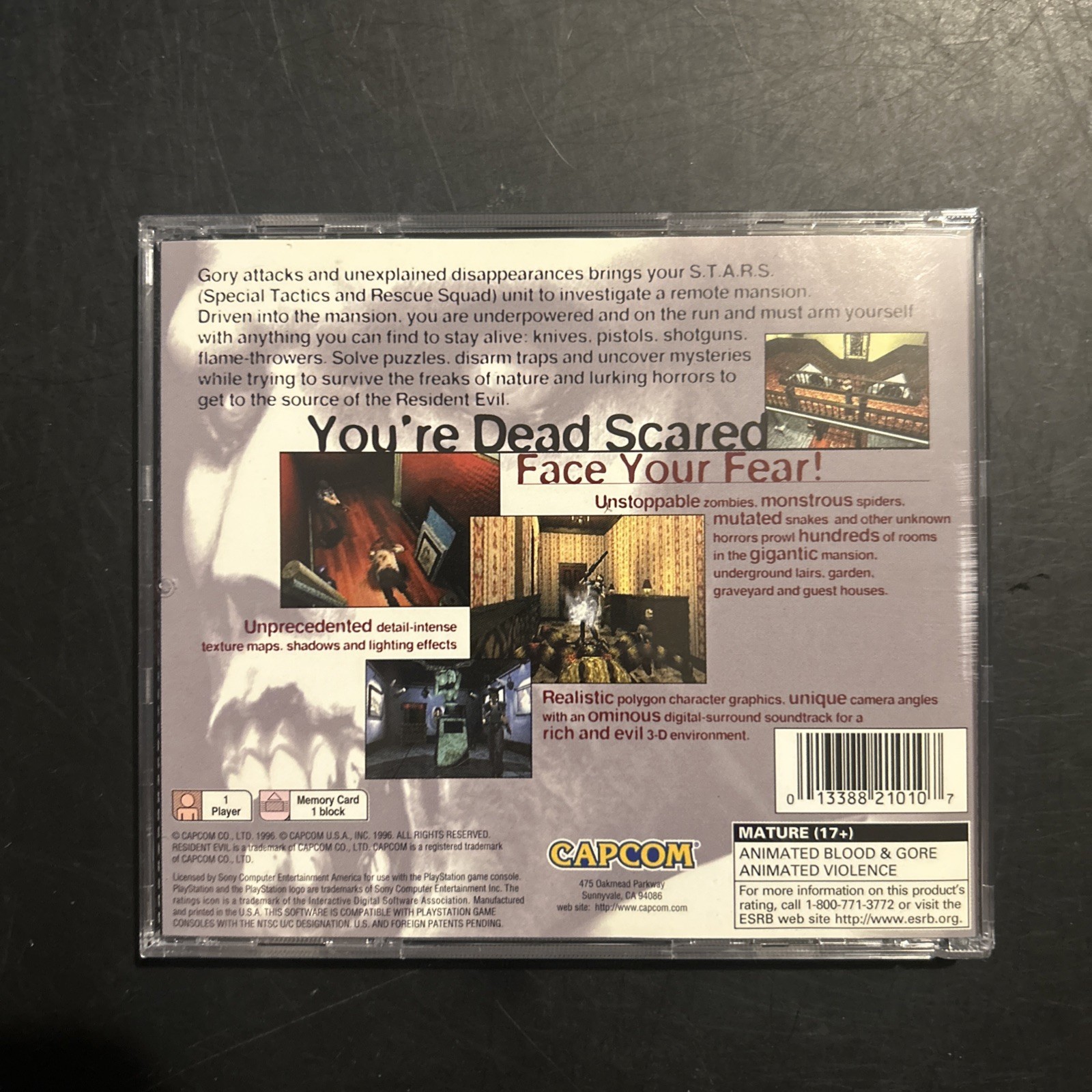 Resident Evil (Sony PlayStation 1 PS1) With Registration