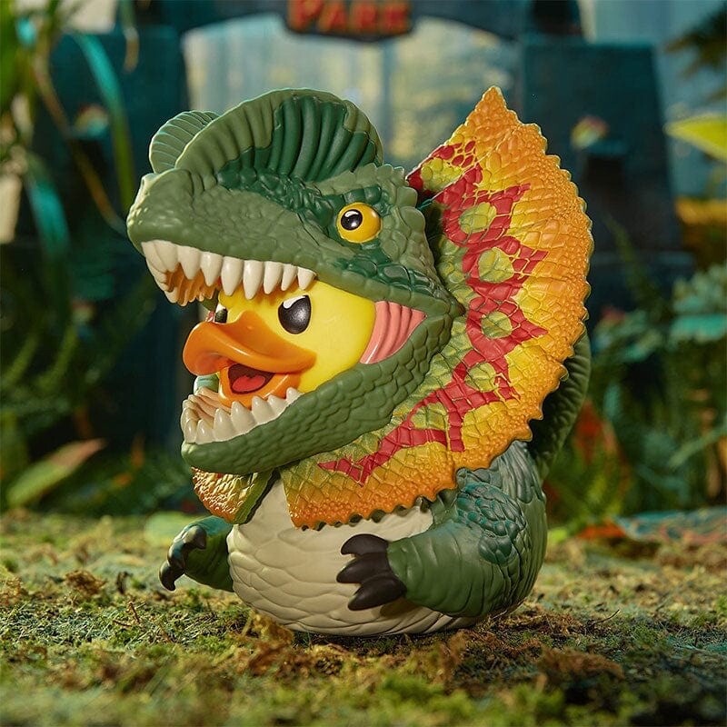 TUBBZ Boxed Jurassic Park Dilophosaurus Collectible Duck Figure Official JEEP